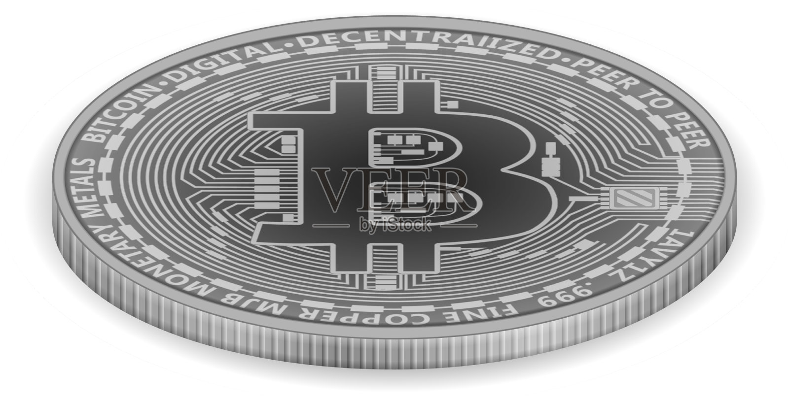 比特币硬币插画图片素材