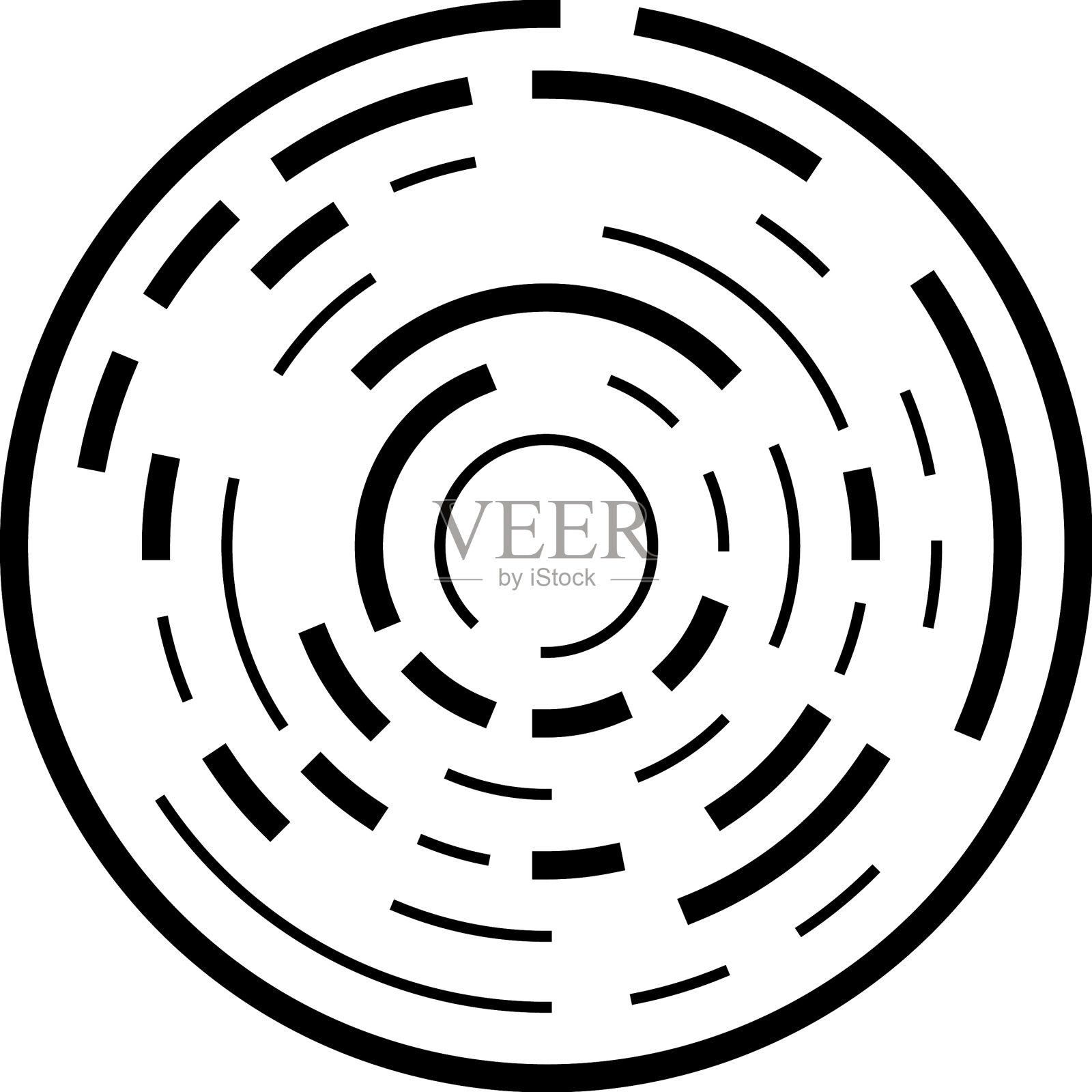 圆形，同心圆，分段圆，环插画图片素材