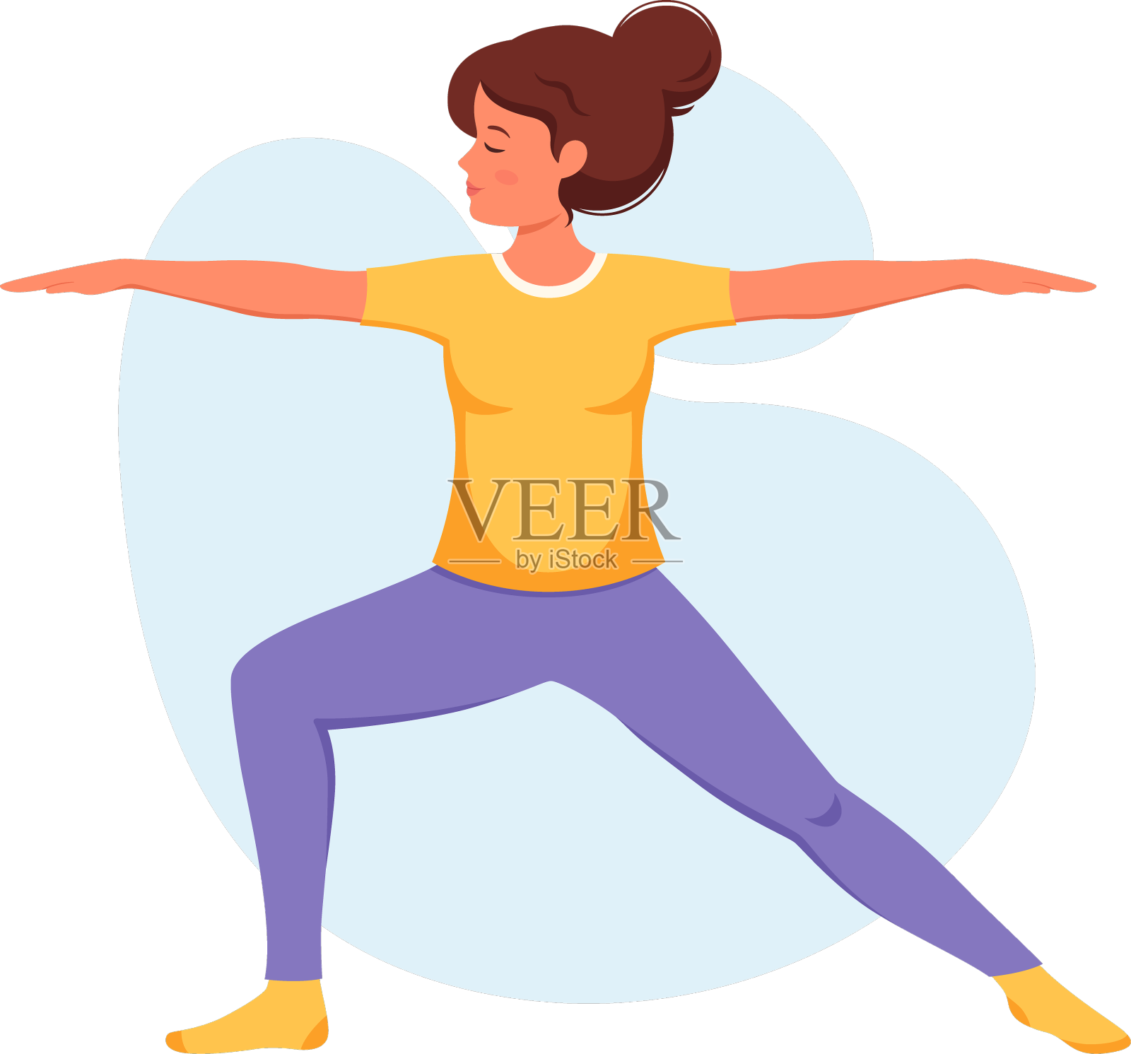 女性练习瑜伽健康的生活方式放松设计元素图片