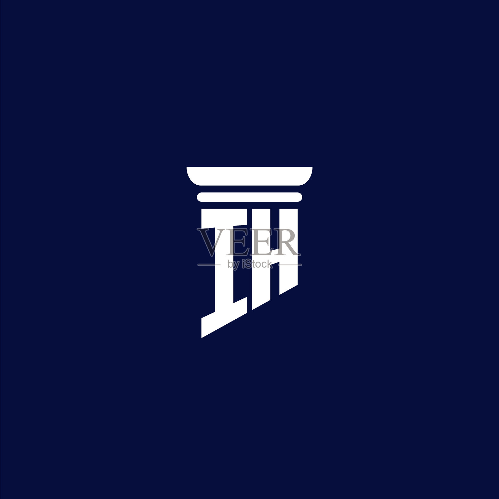 为律师事务所设计的首字母组合标志插画图片素材