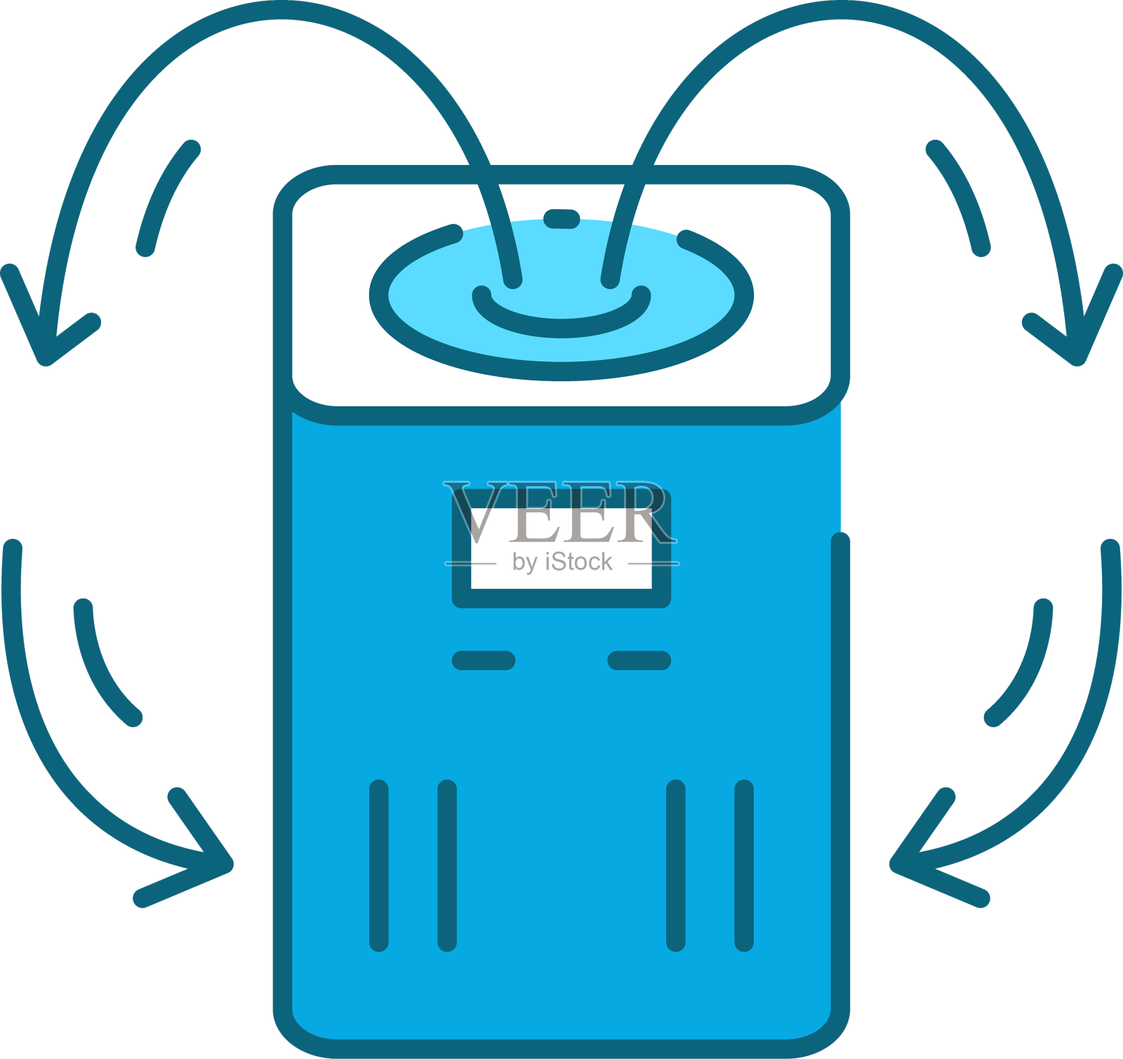 空气净化色线图标可编辑笔画图标素材