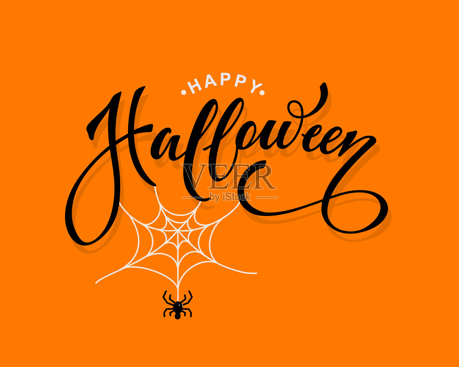 快乐的万圣节字母节日插画图片素材