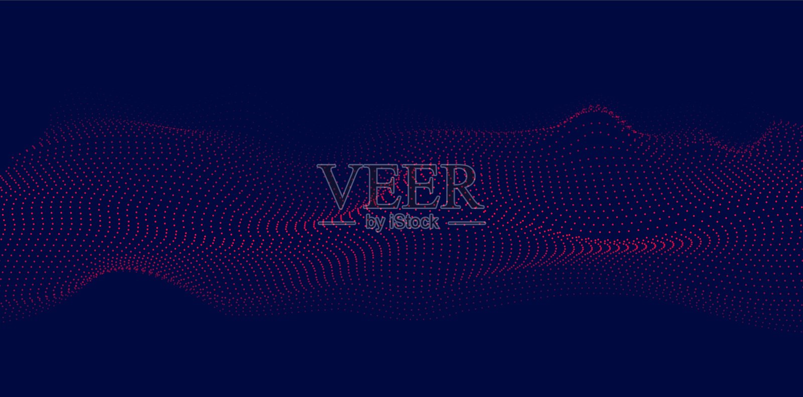 波浪粒子技术背景插画图片素材