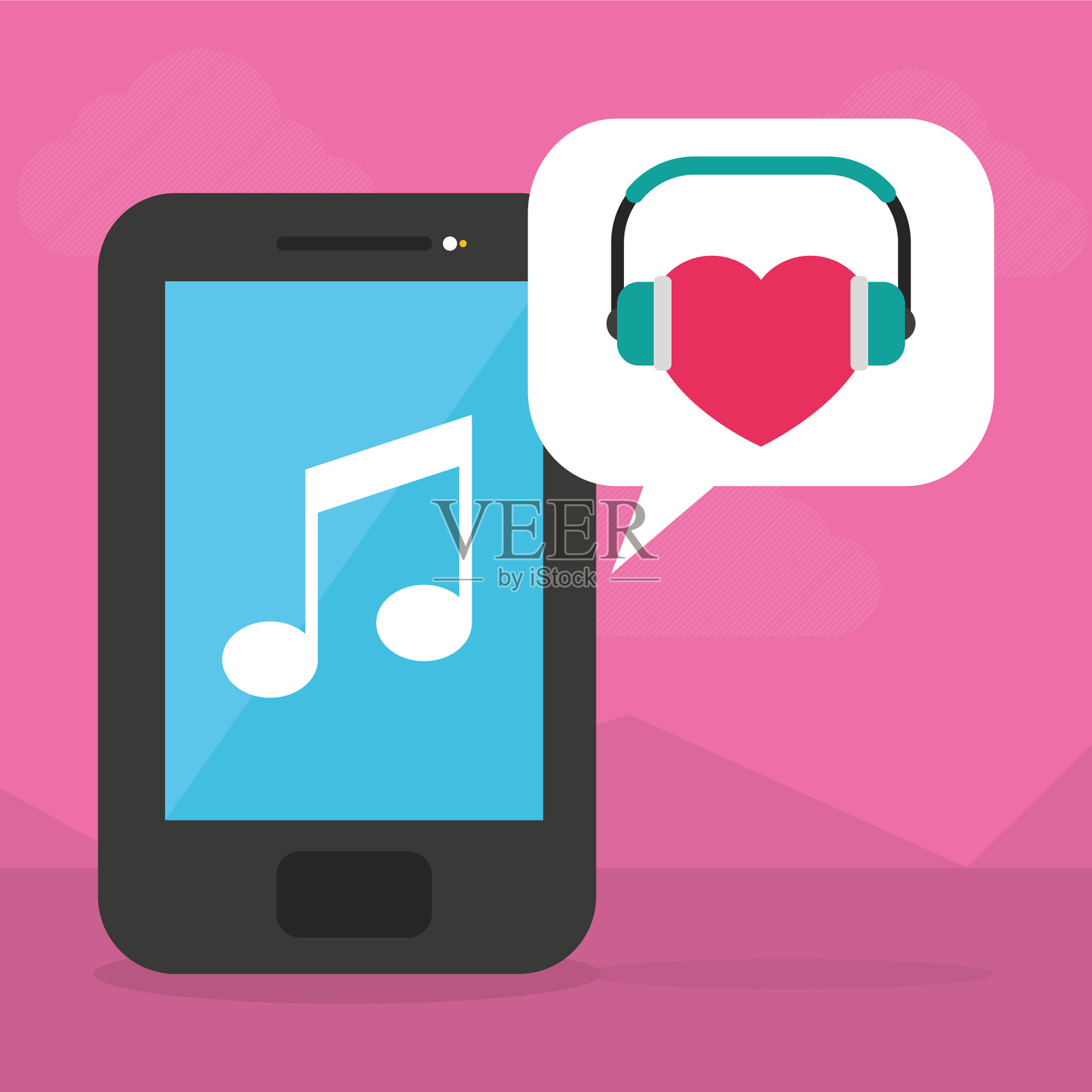 手机和多媒体插画图片素材