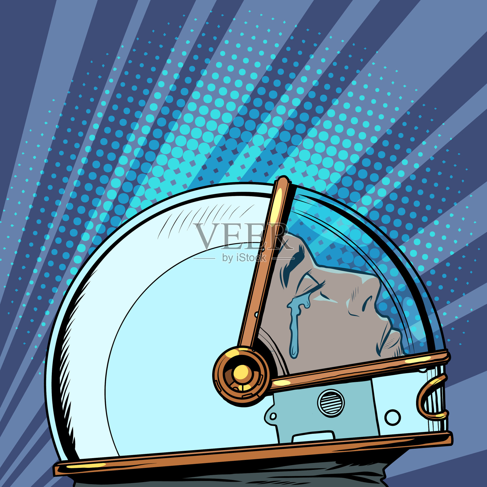 一个哭泣的人人类的情绪悲伤的情绪插画图片素材