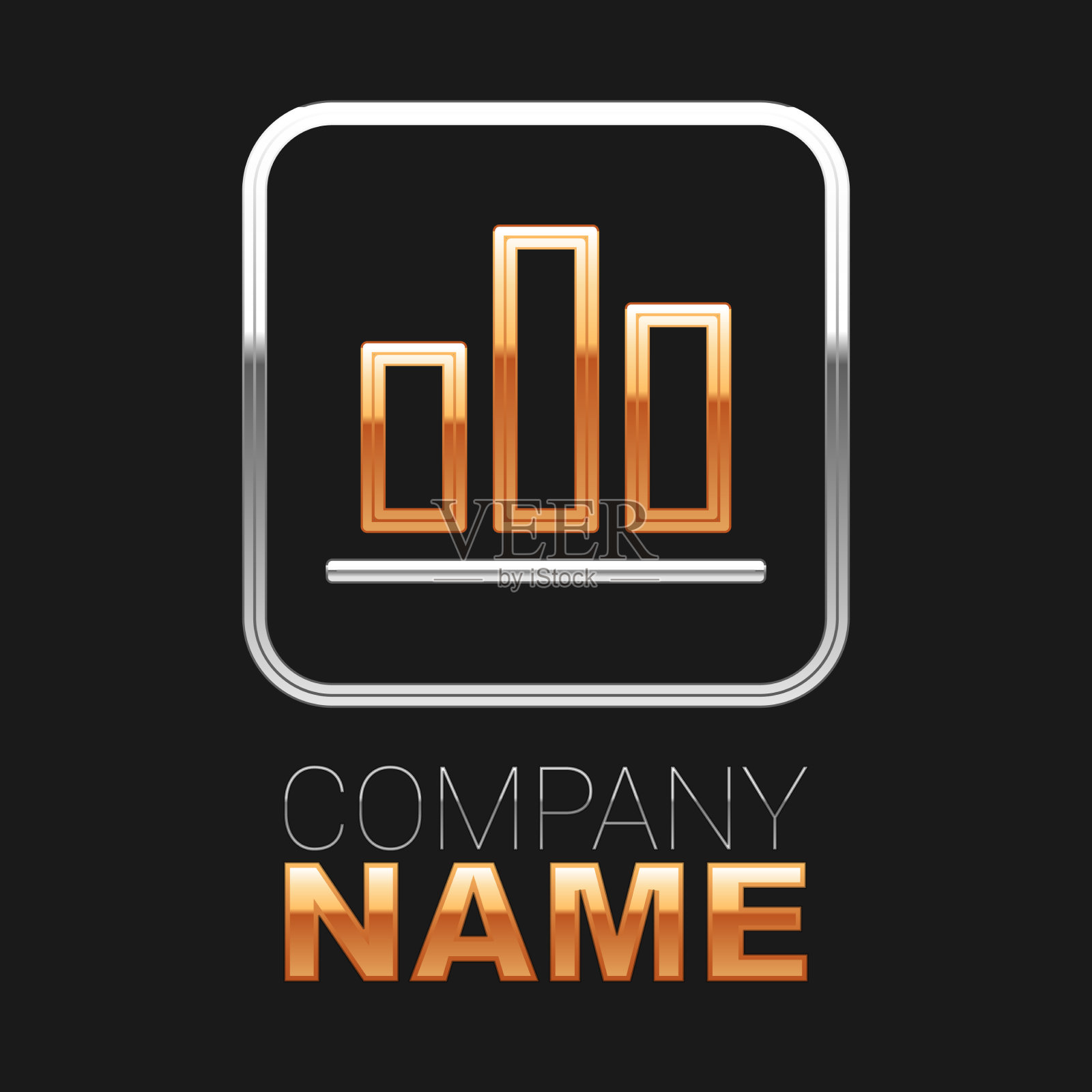 线饼图信息图图标隔离在黑色插画图片素材