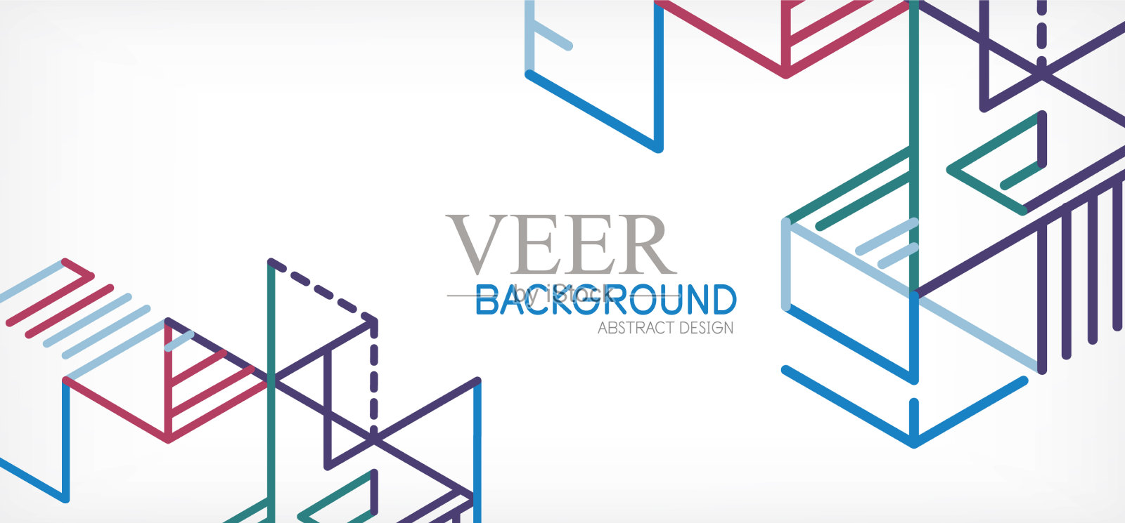 抽象的背景色线在白色上插画图片素材