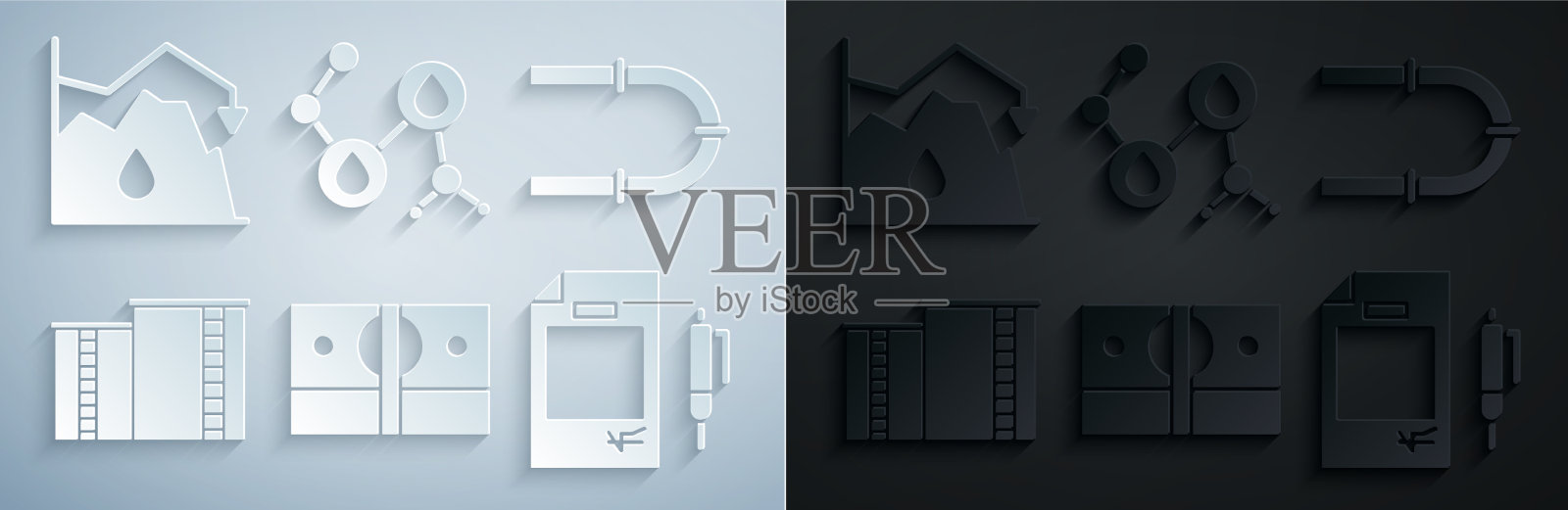 集叠纸币现金工业管道石油图标素材