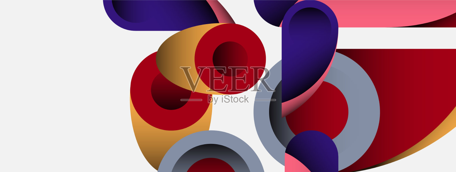 抽象背景最小几何圆和插画图片素材