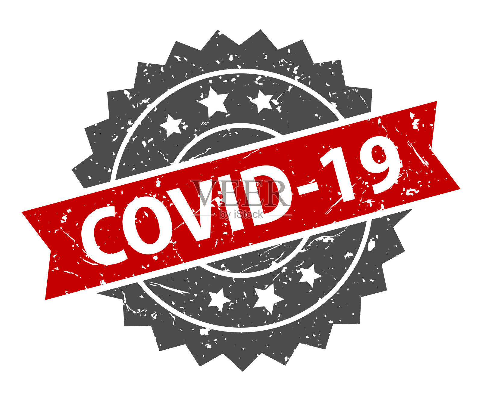 Covid-19 -印章、印记、印章模板。难看的东西效果。向量股票插图插画图片素材