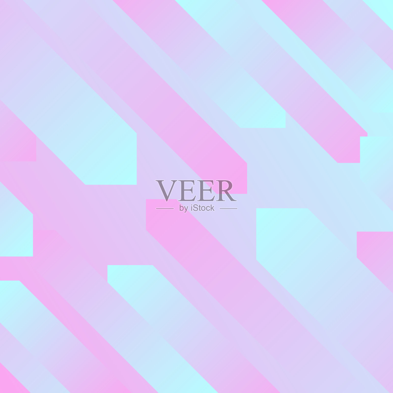 几何形状的抽象设计-流行的粉红色梯度插画图片素材