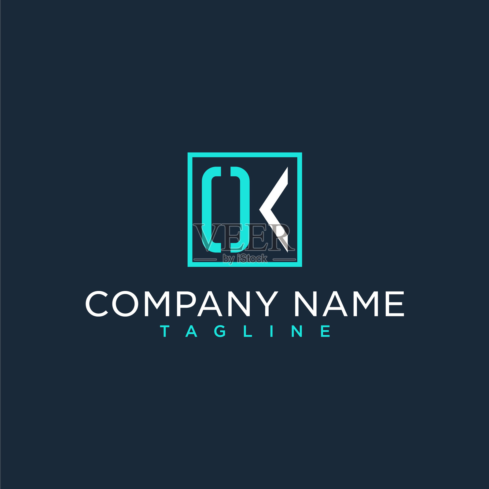 Ok ko最初的标志奢华设计灵感插画图片素材