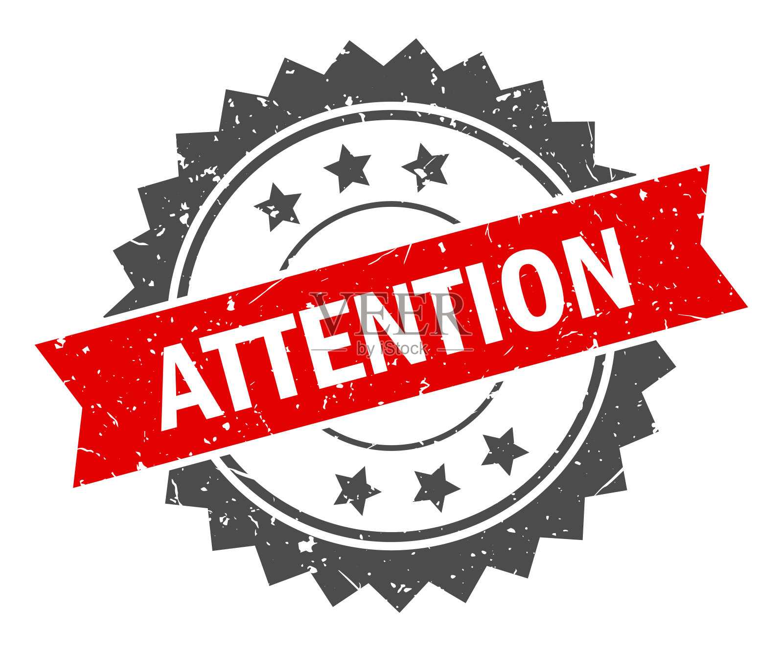 注意-印章，印鉴，印章模板。难看的东西效果。向量股票插图插画图片素材