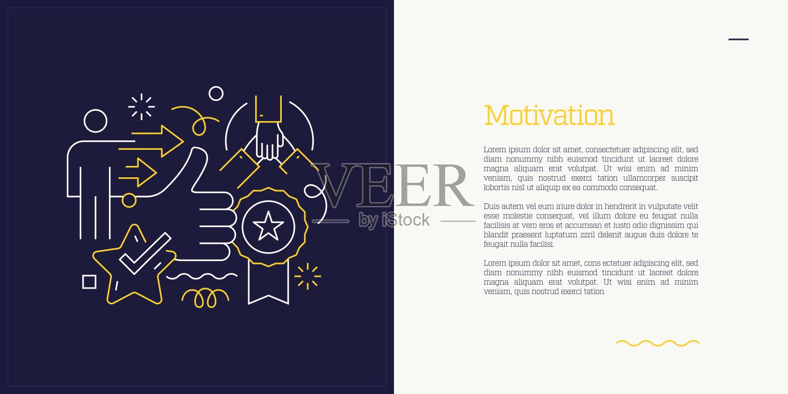 插图动机概念的矢量集。线条艺术风格的网页，横幅，海报，印刷等背景设计。矢量插图。插画图片素材