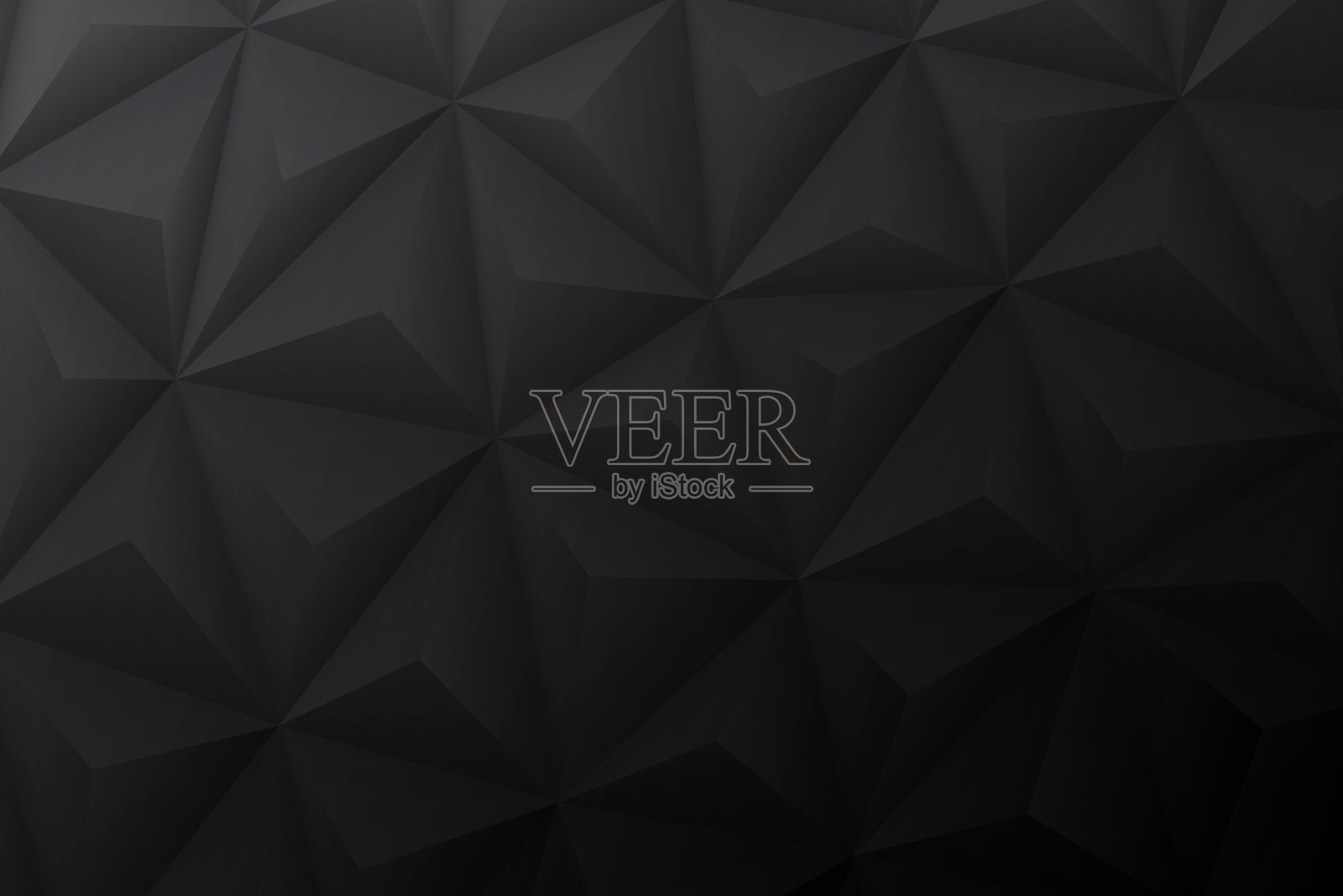 抽象几何纹理-低多边形背景-多边形马赛克-黑色渐变插画图片素材