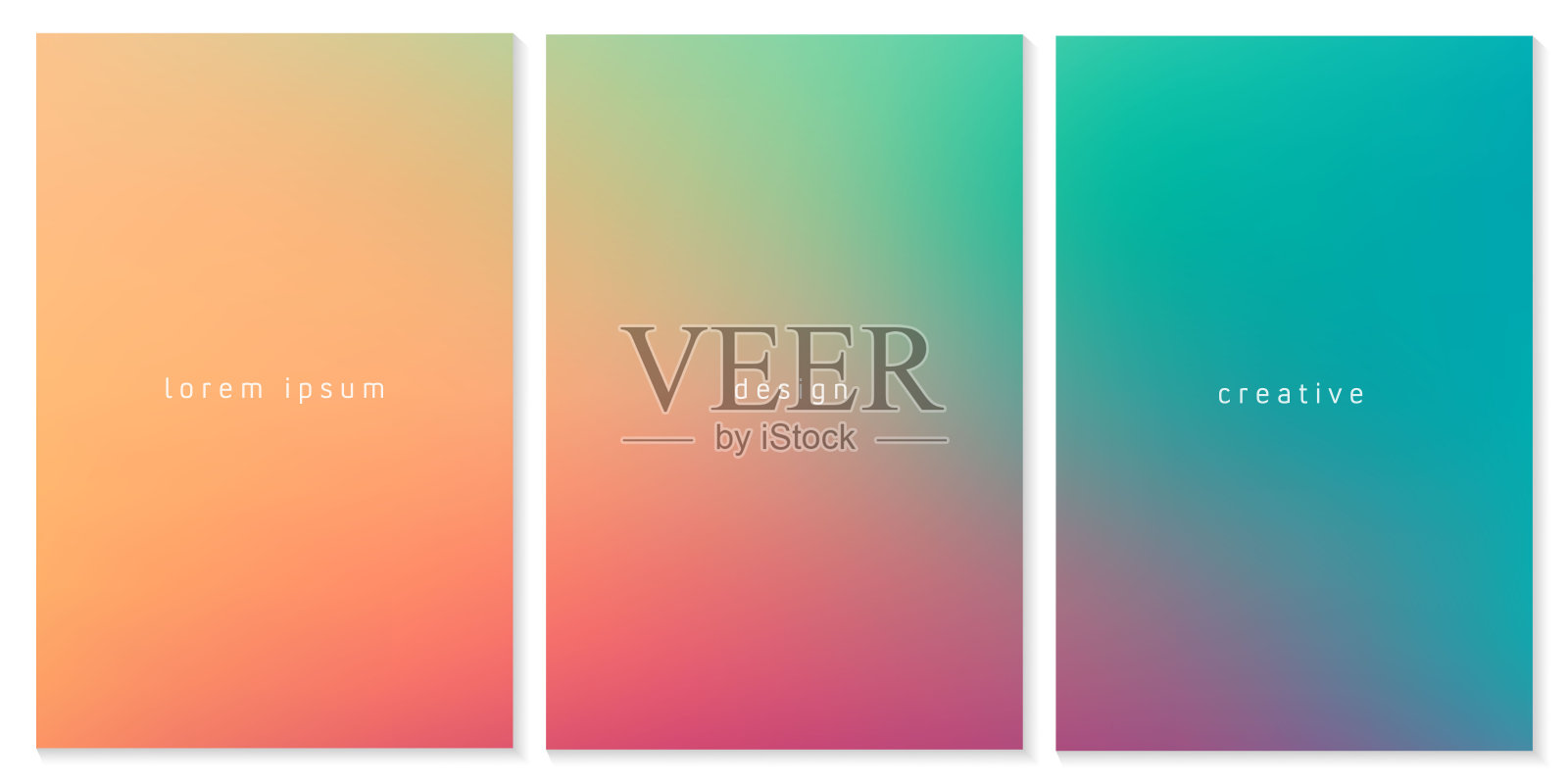 抽象波浪模糊彩色背景插画图片素材