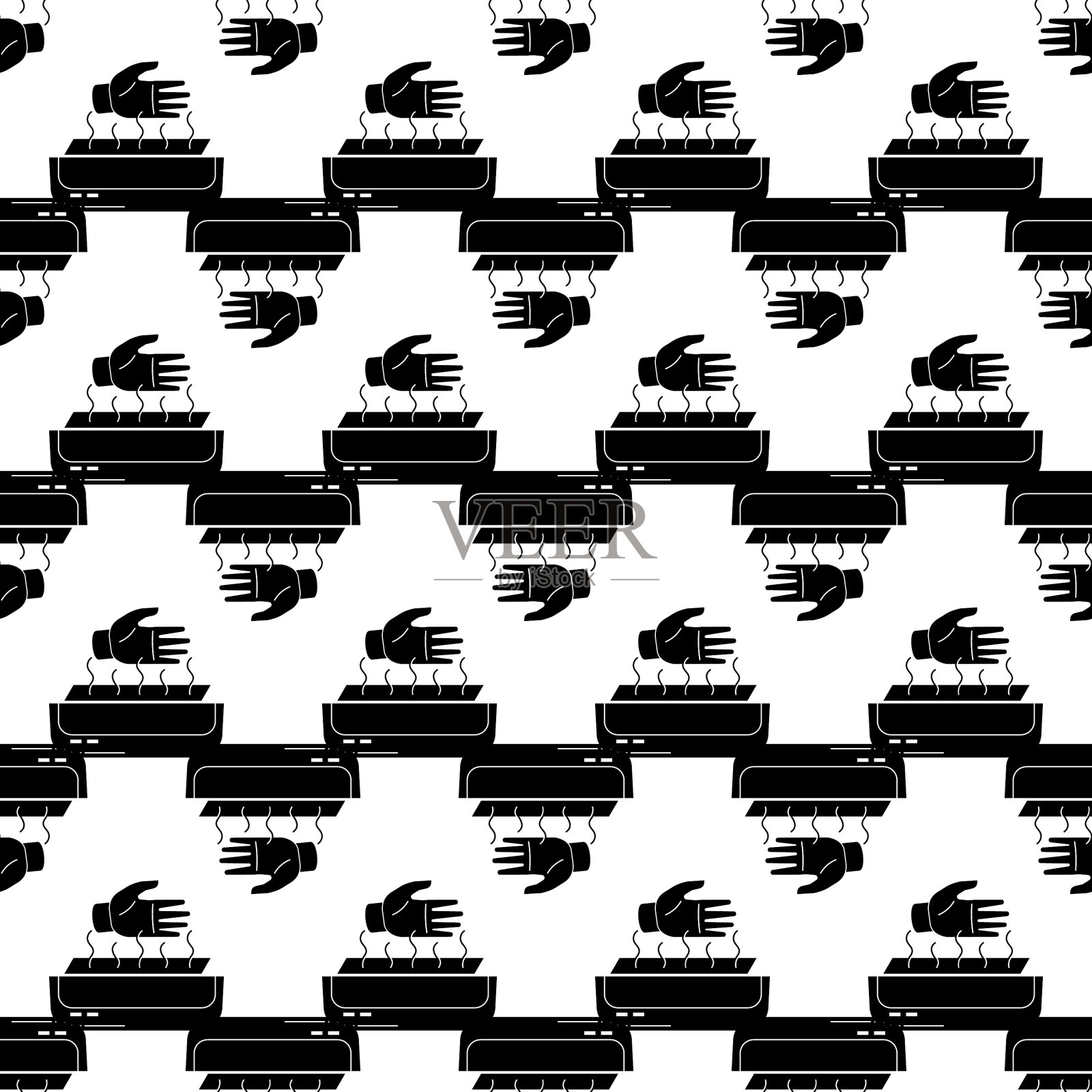 干手机图案无缝插画图片素材