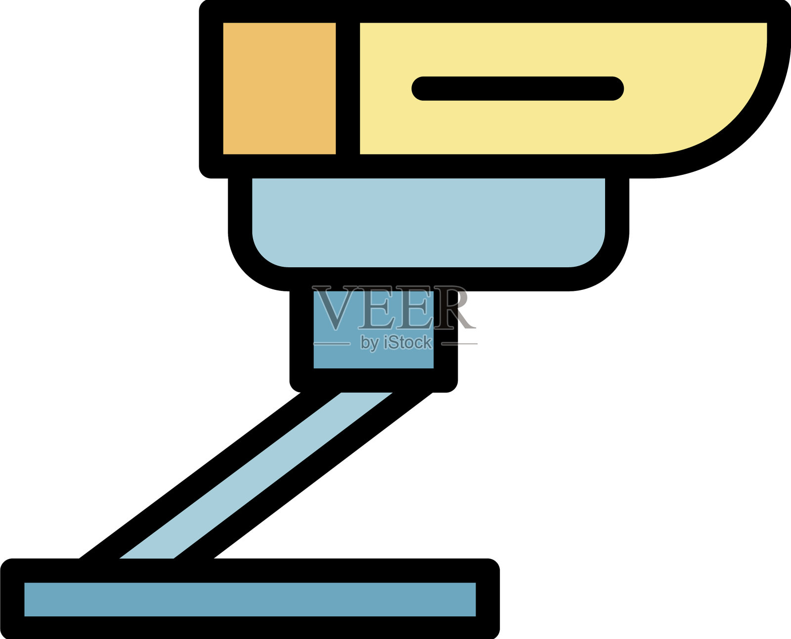 Videcam图标颜色轮廓插画图片素材