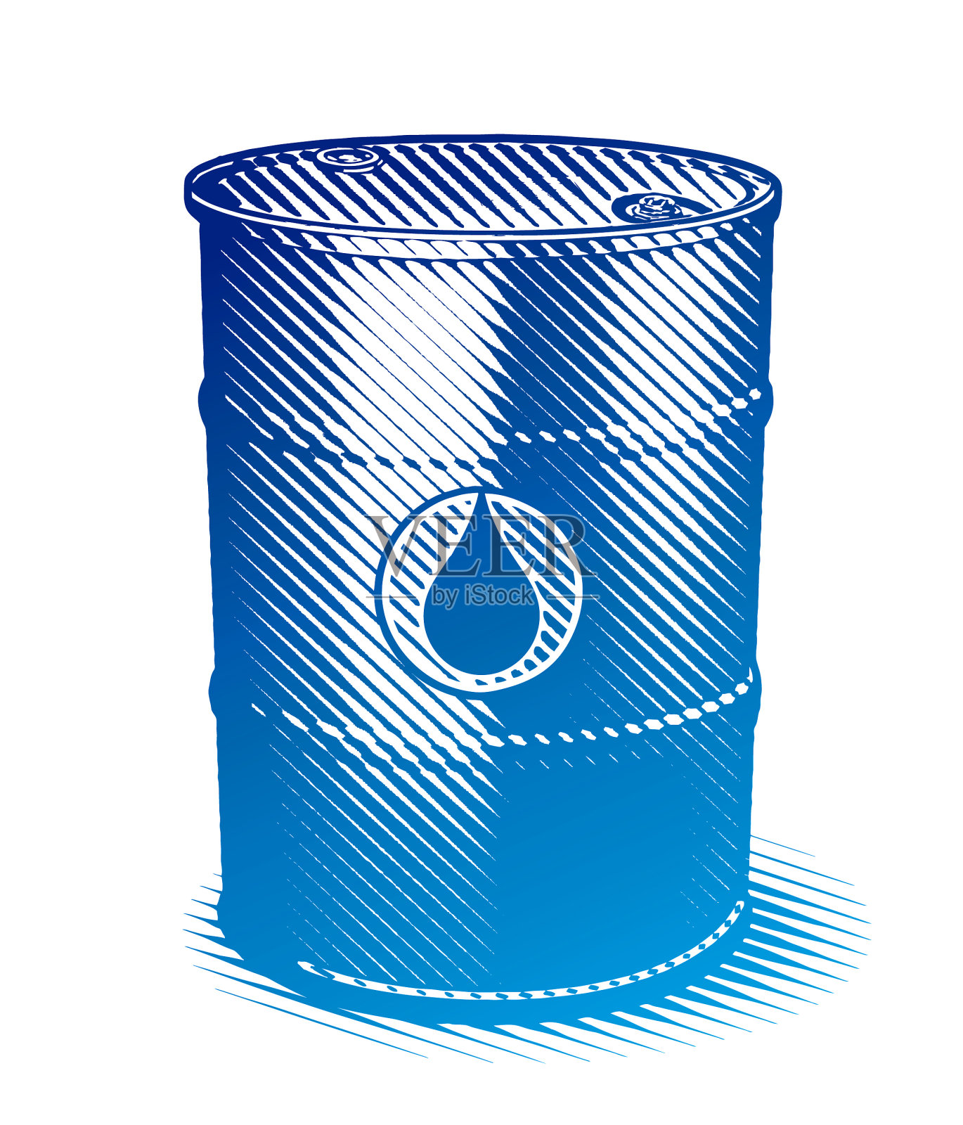 油桶孤立在白色背景上插画图片素材