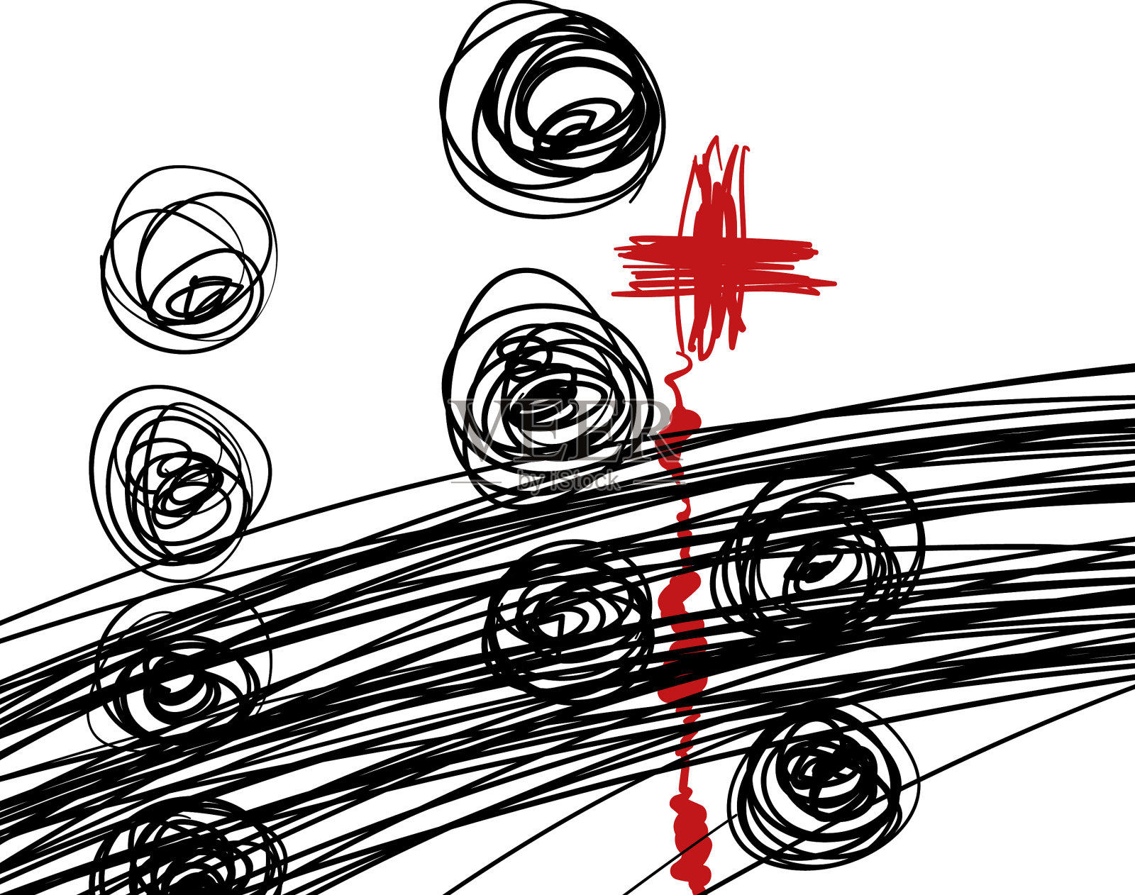 潦草插画图片素材