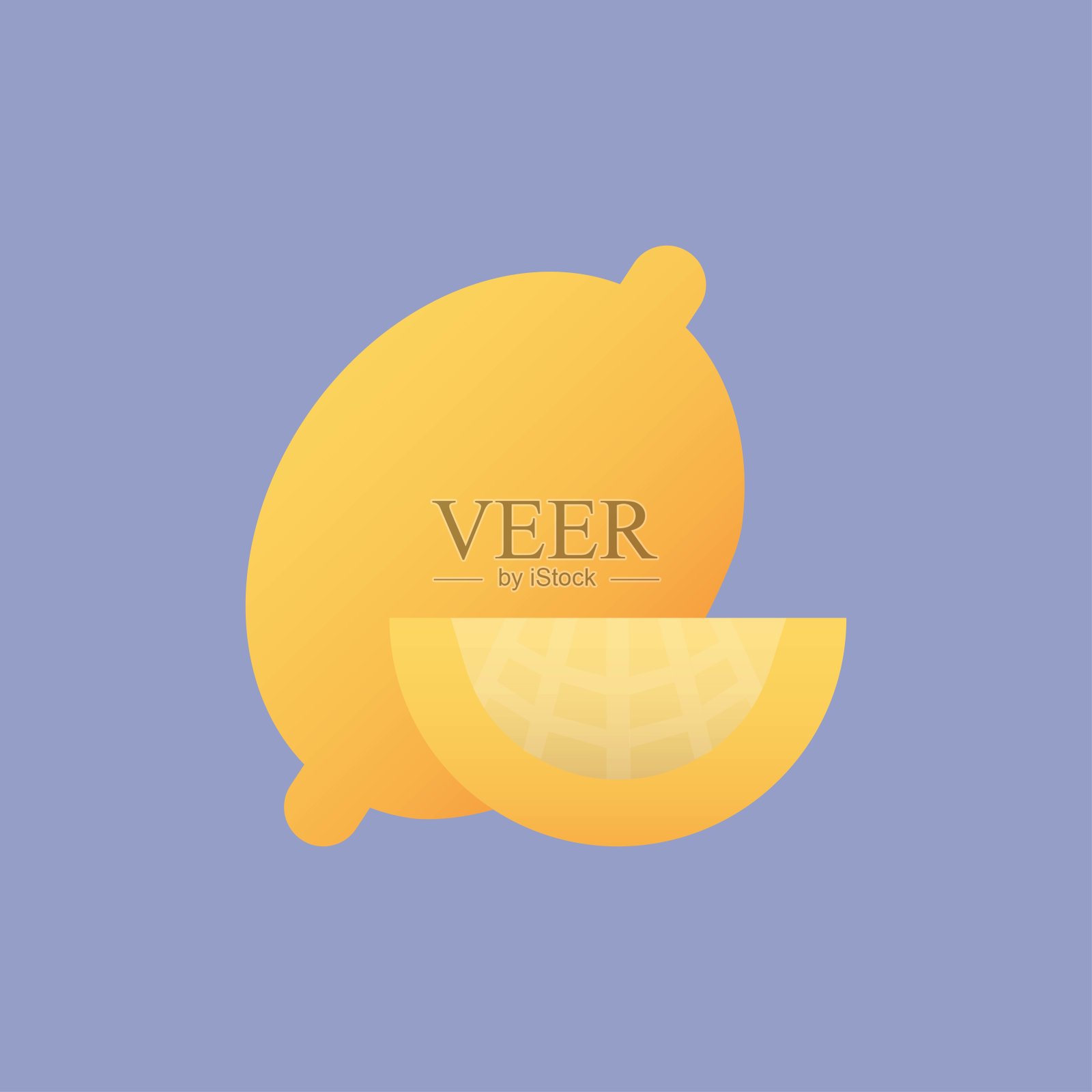 柠檬平图标插画图片素材