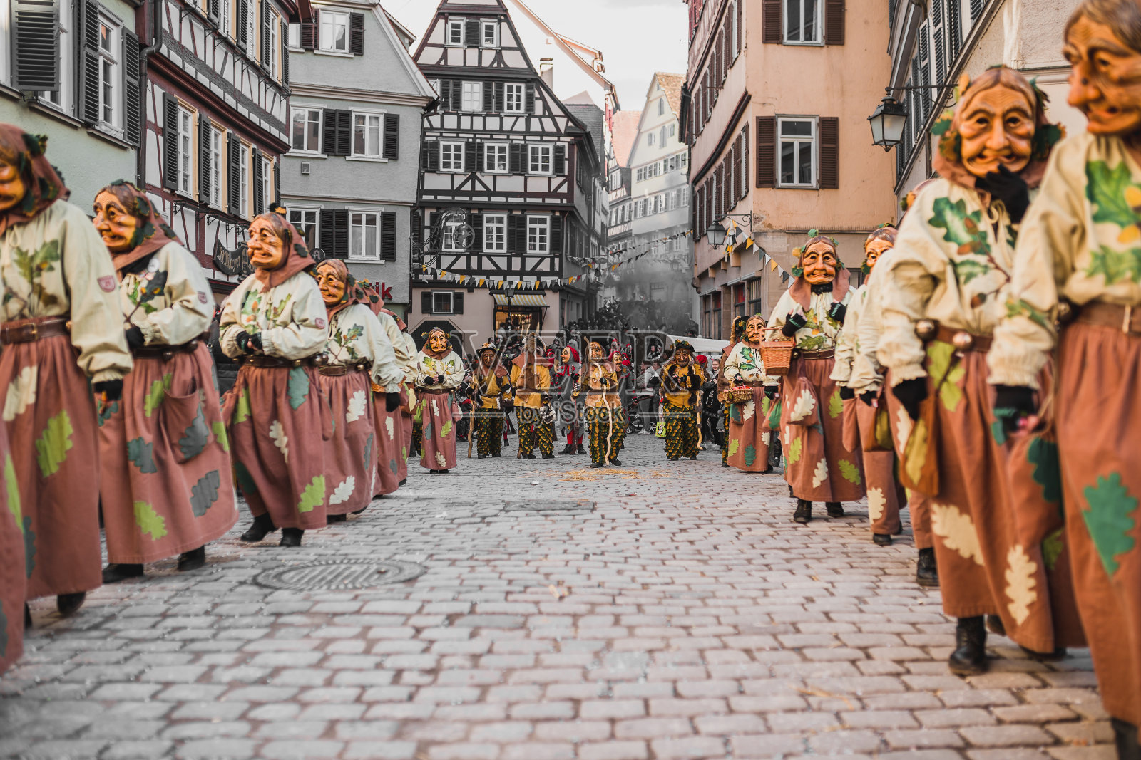 斯瓦比亚Fasnet -多彩的狂欢节照片摄影图片