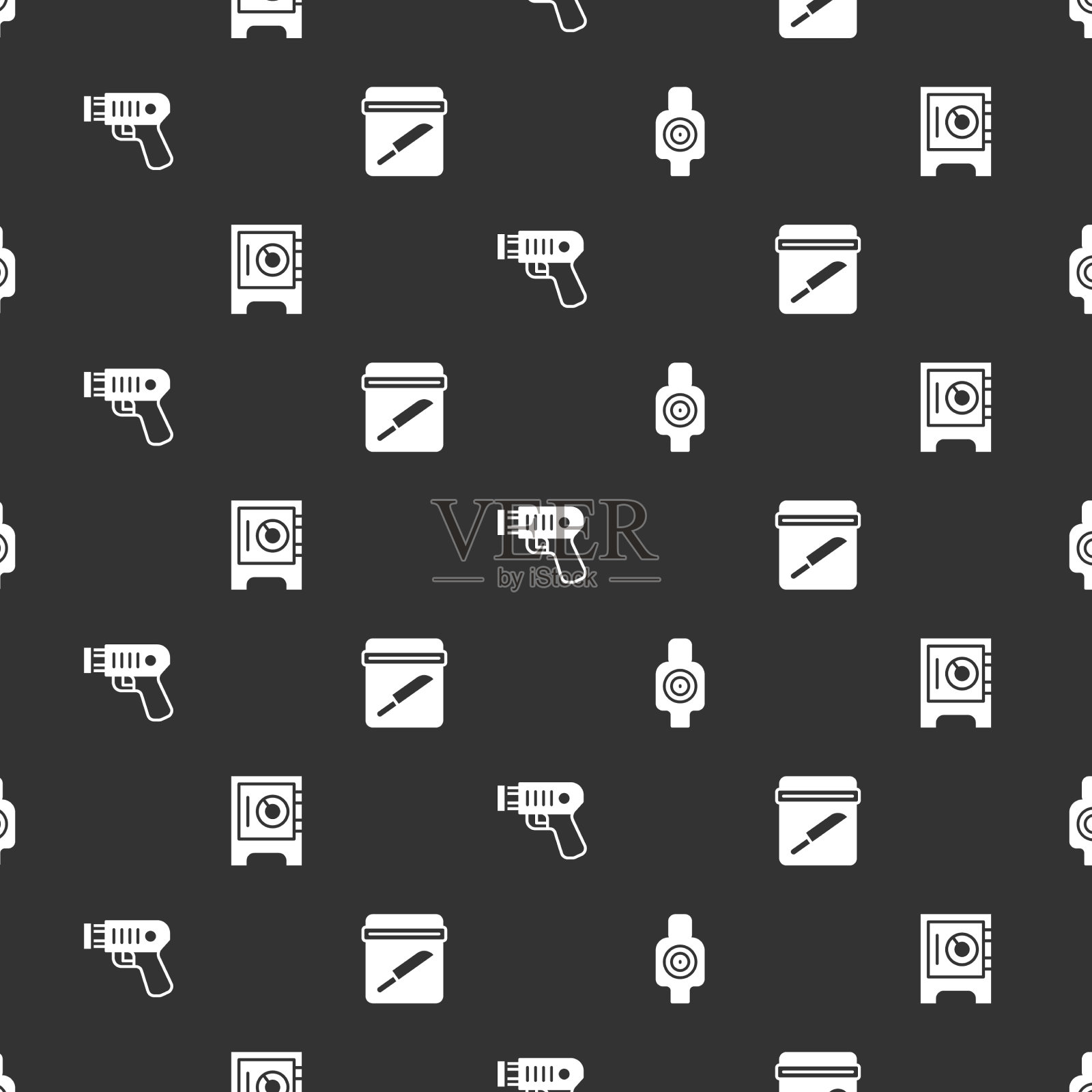 设置人体目标运动射击安全警察图标素材