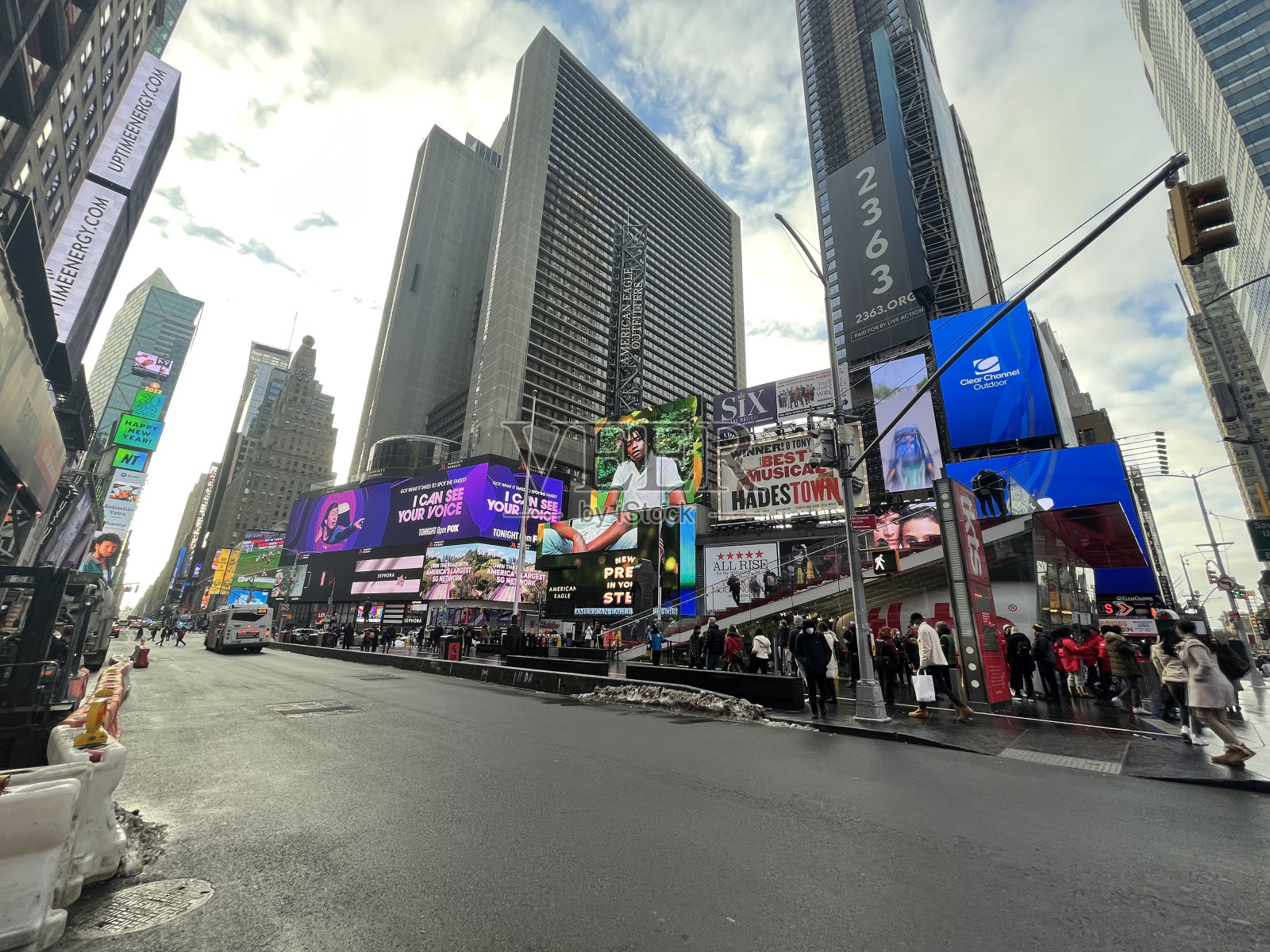 空无一人的时代广场照片摄影图片