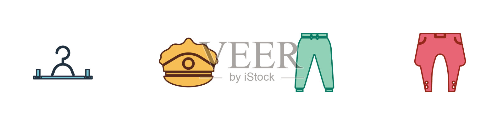 设置衣架衣柜警帽帽徽图标素材