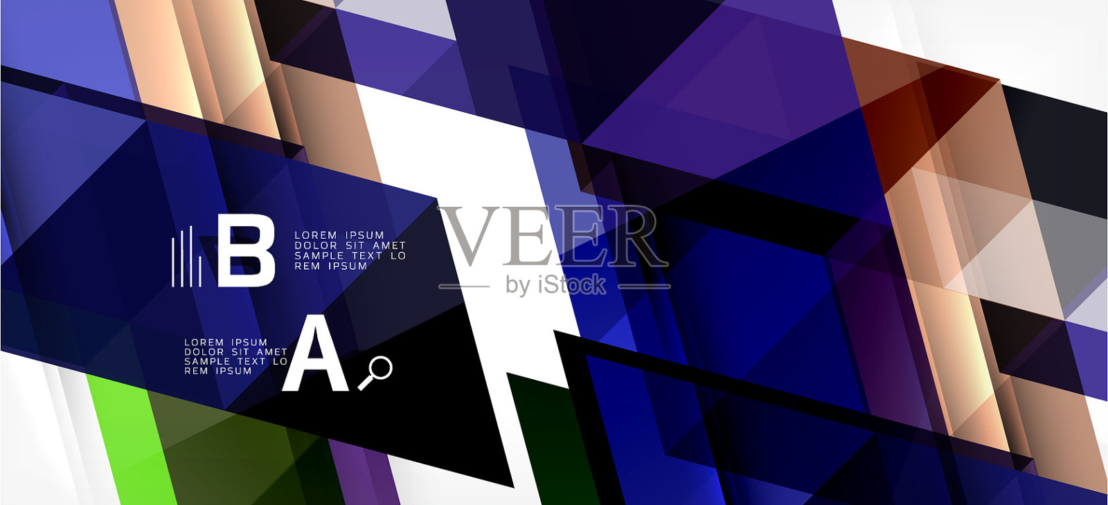 抽象三角形图案彩色背景插画图片素材