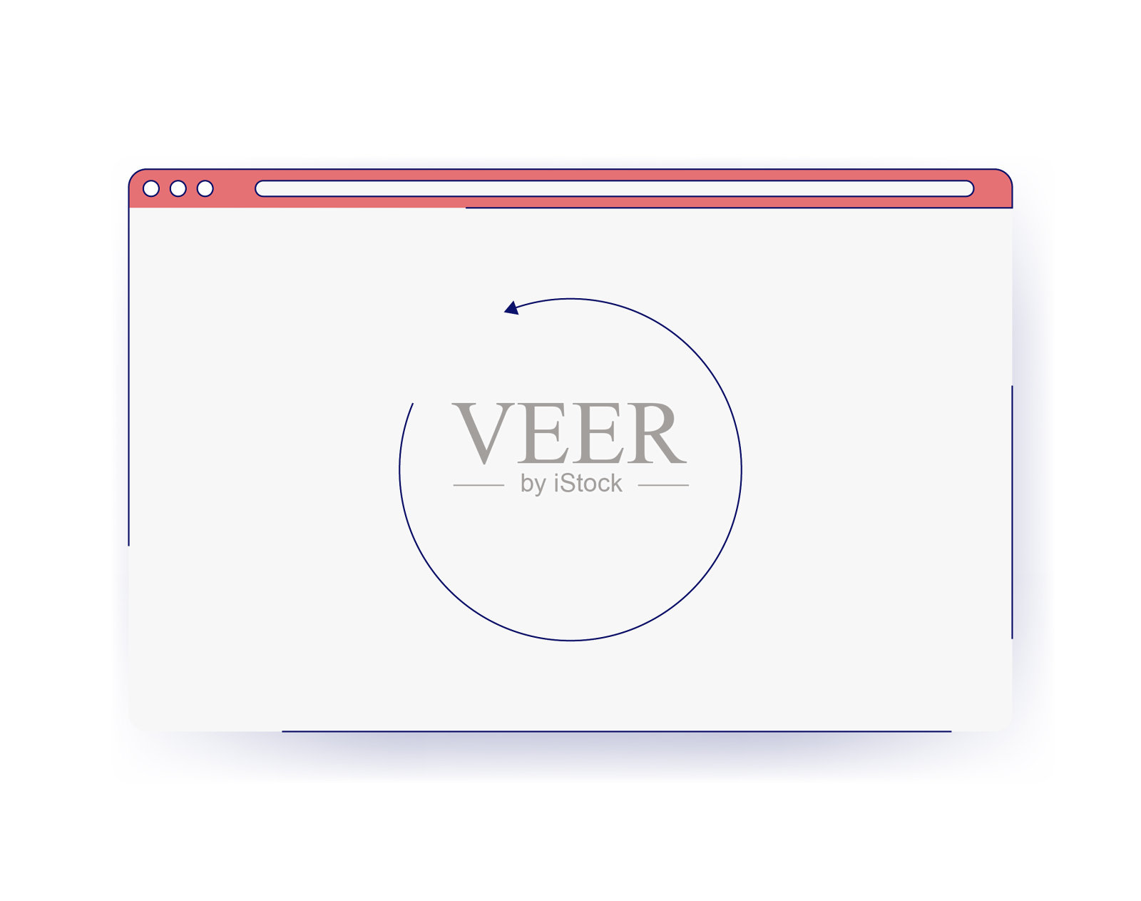 网页浏览器的平面颜色和线条艺术插画图片素材