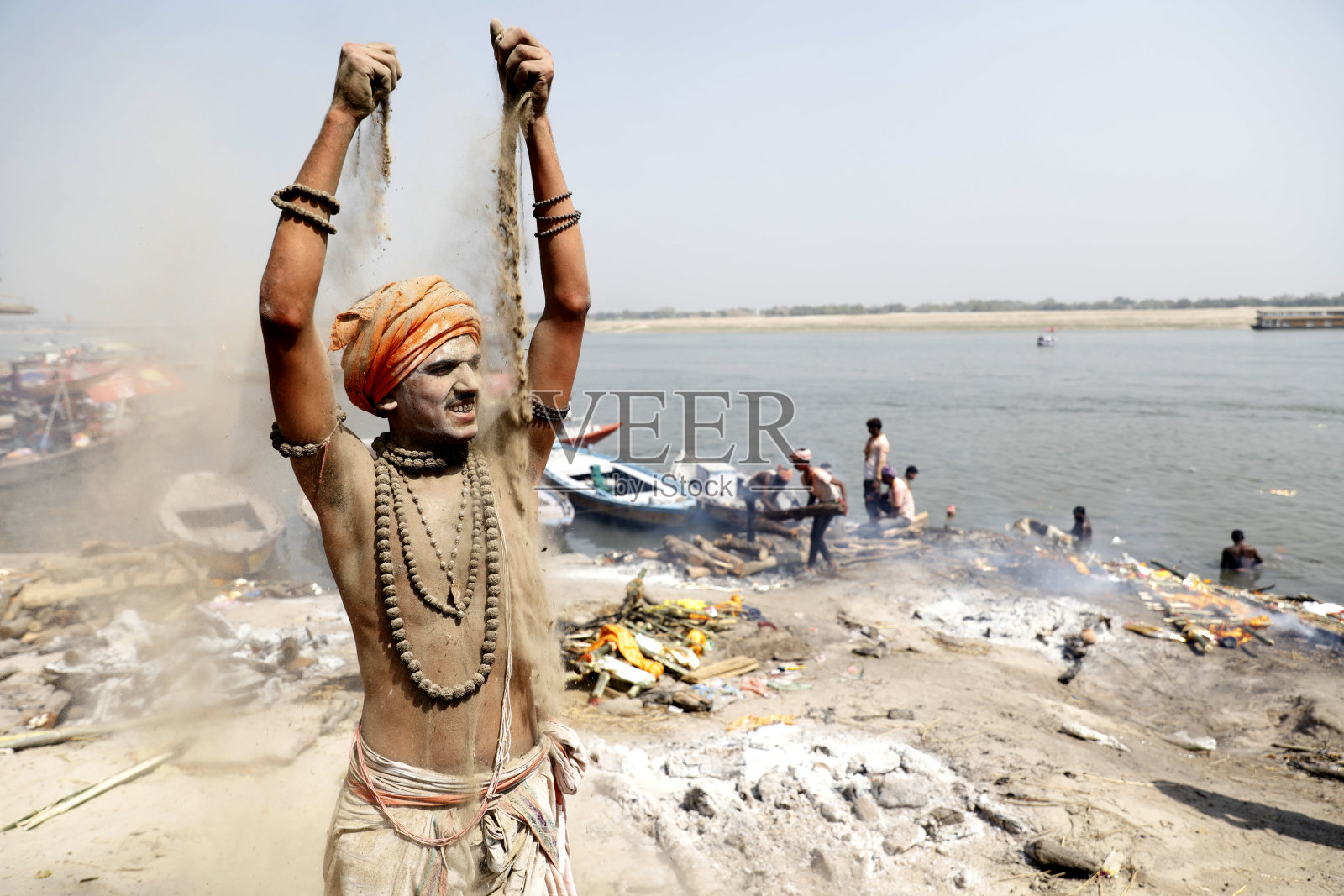 Bhasma胡里节瓦拉纳西照片摄影图片