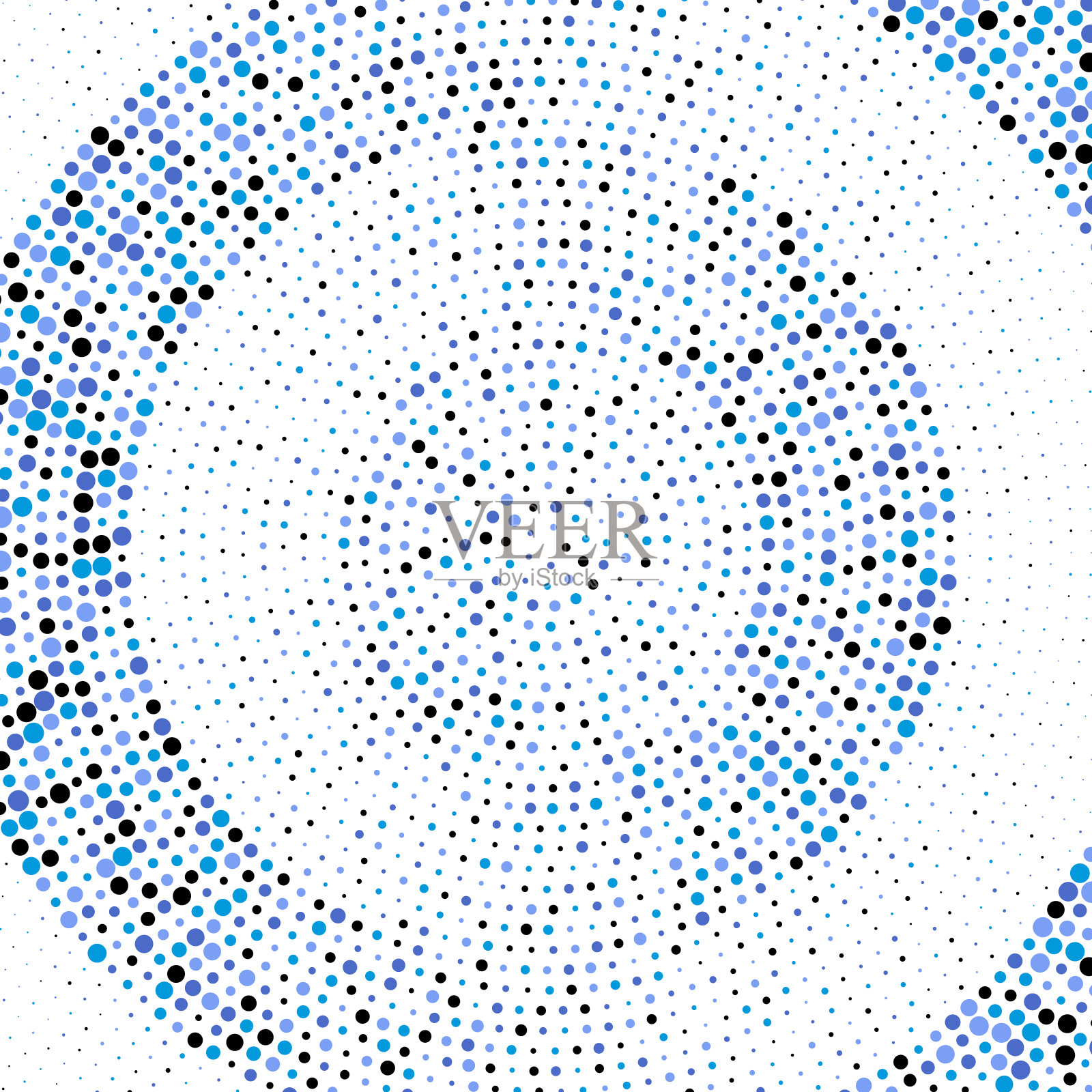 同心圆上的全帧小点插画图片素材