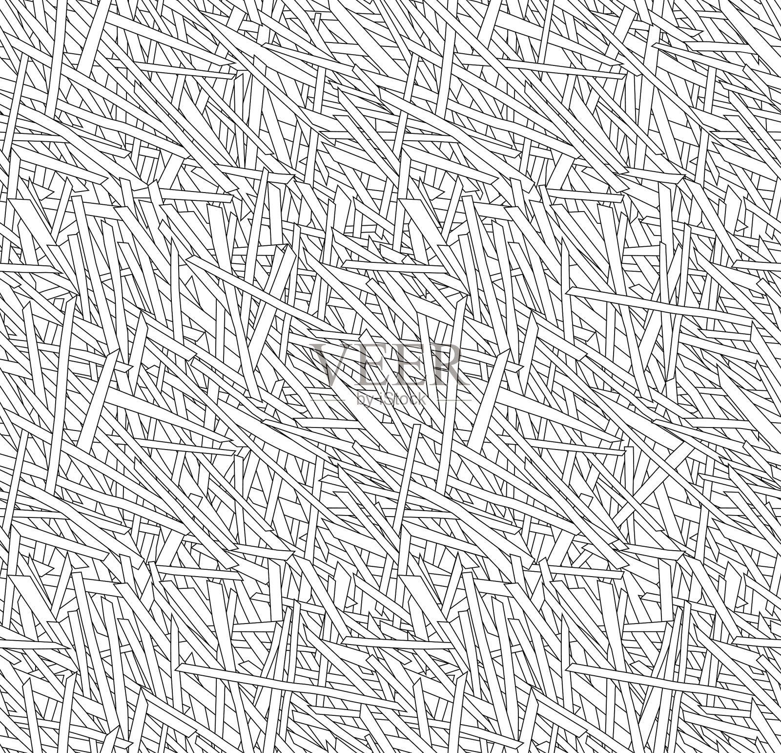 无缝的黑白涂鸦图案插画图片素材