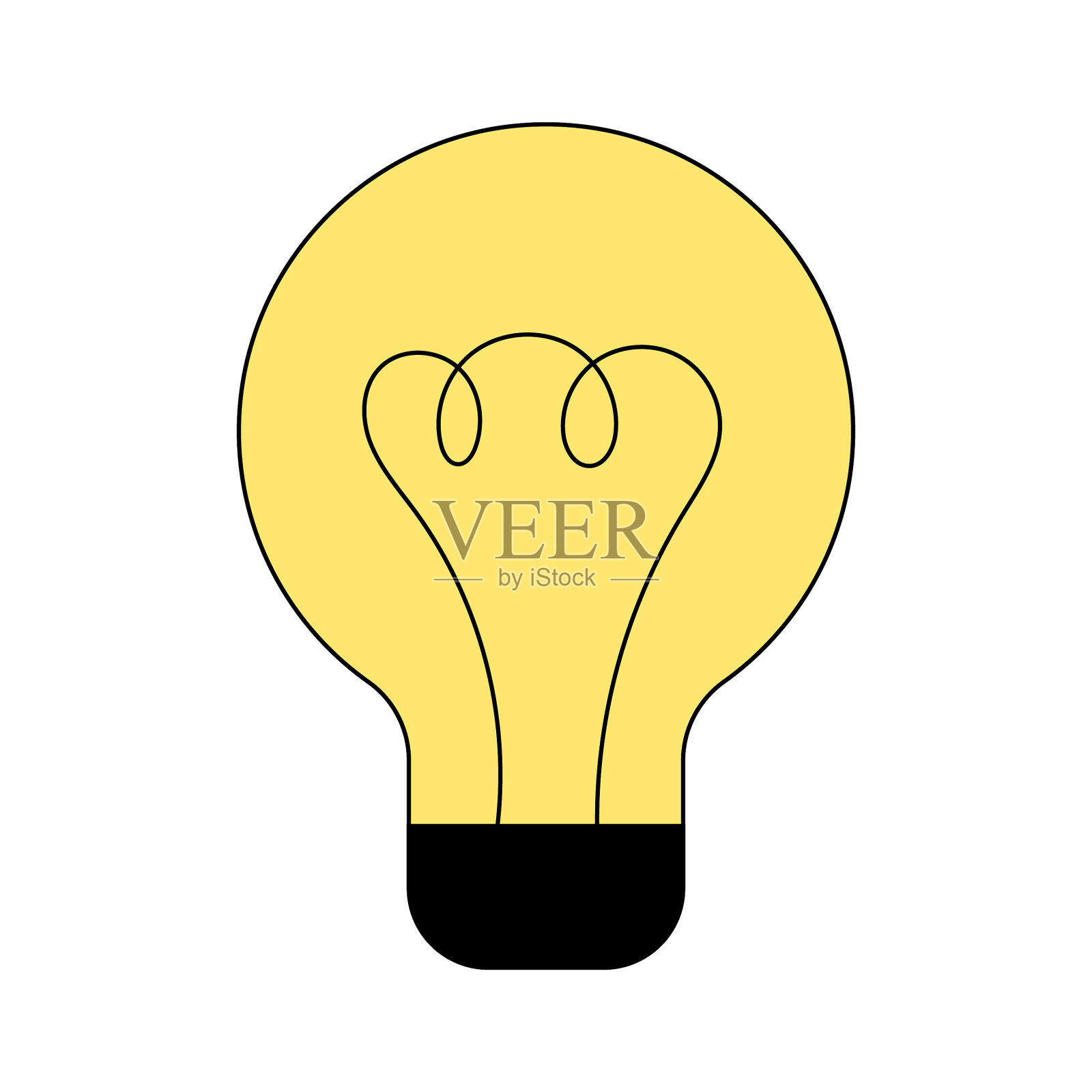 灯泡极简设计插画图片素材