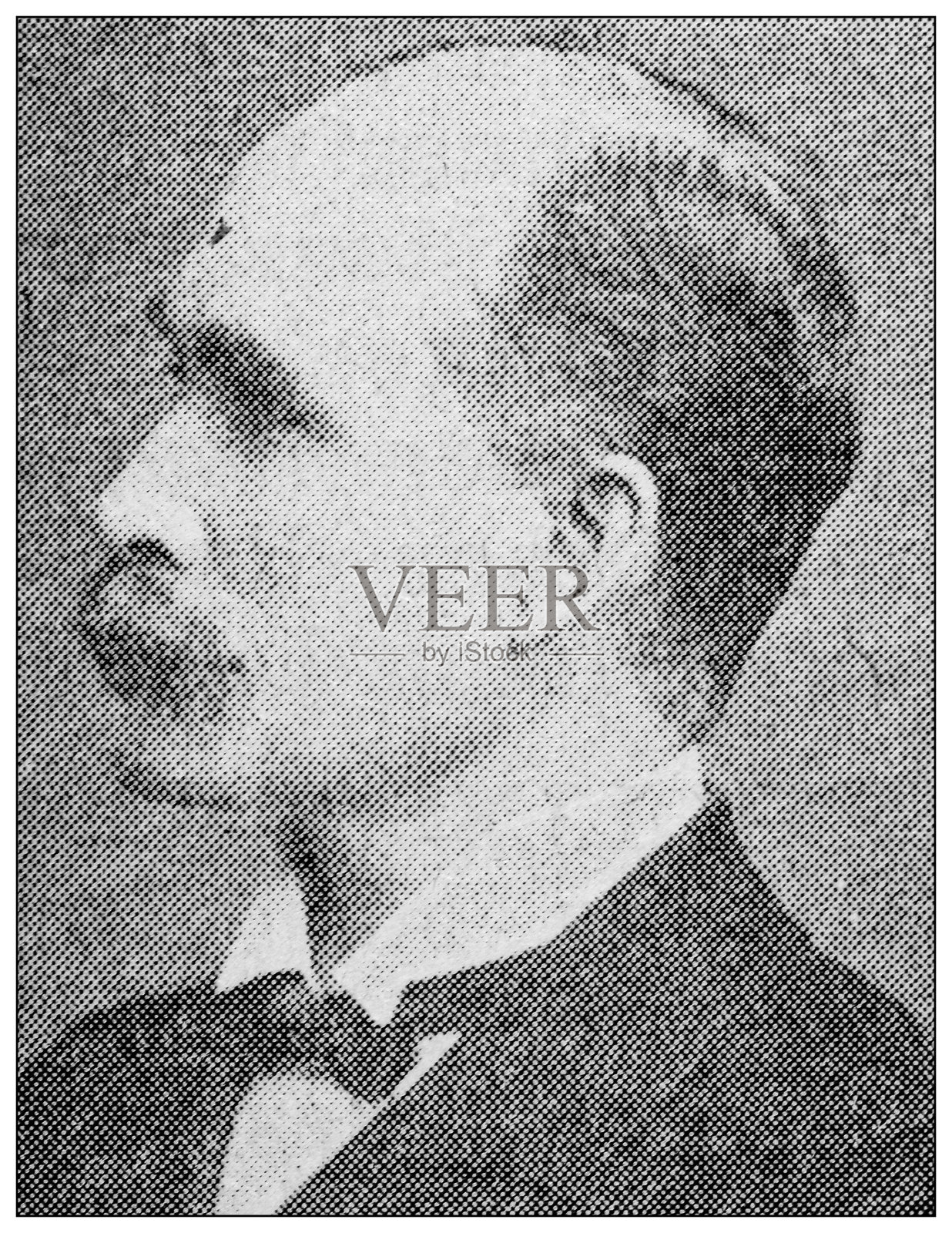 古色古香的名人肖像:霍顿·巴克斯顿·格林设计元素图片