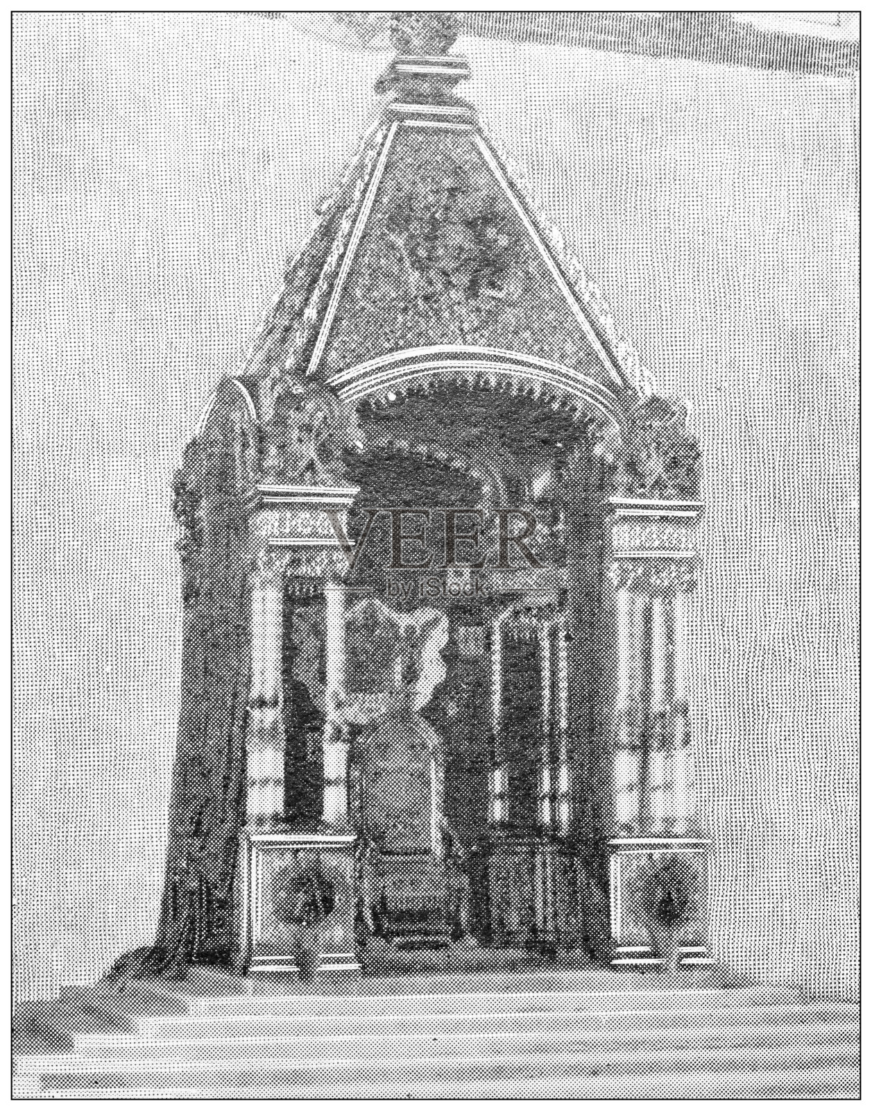 莫斯科的古董旅行照片:沙皇的宝座插画图片素材