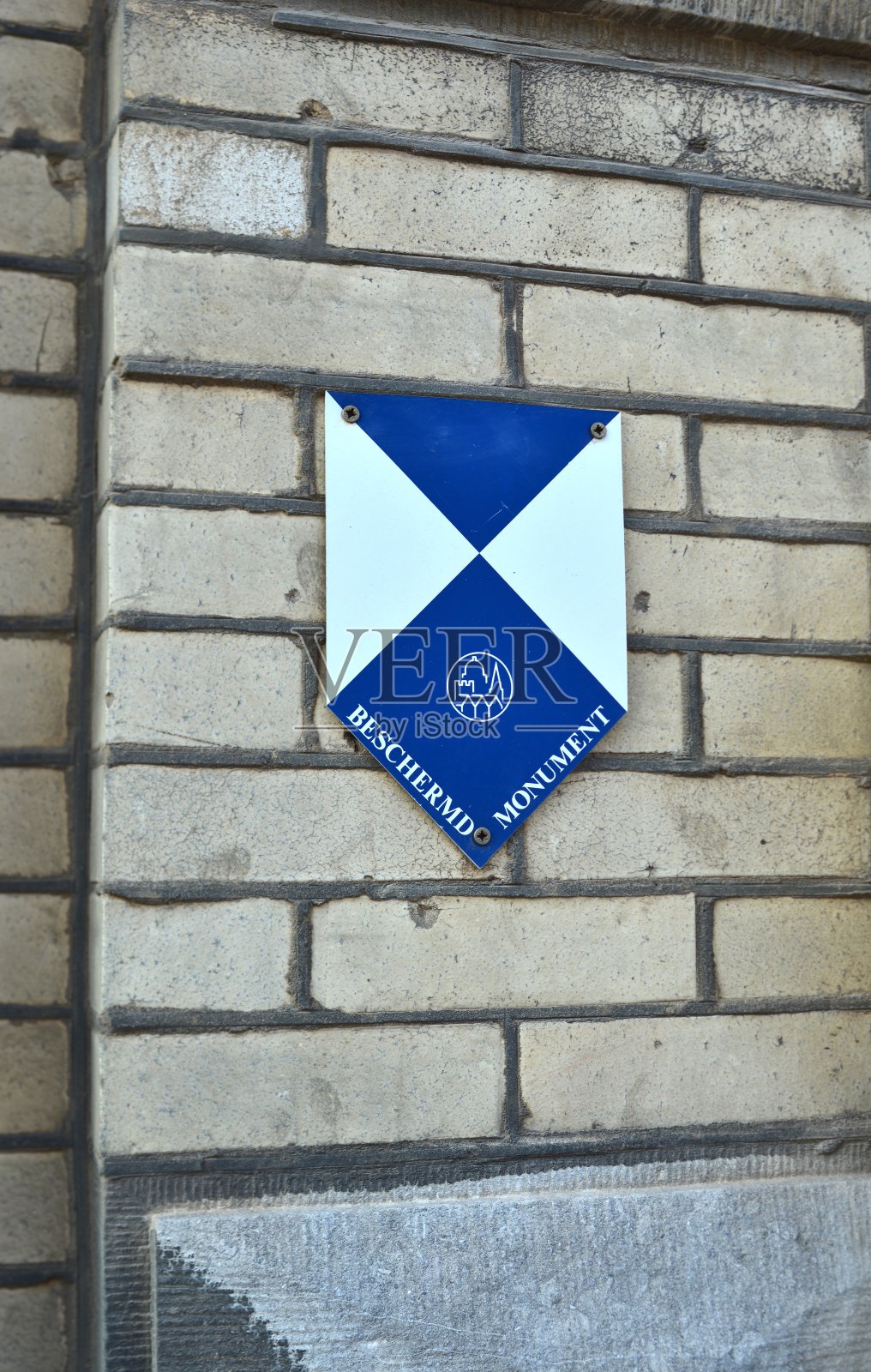 标志保护符号旧纪念碑螺丝在立面照片摄影图片