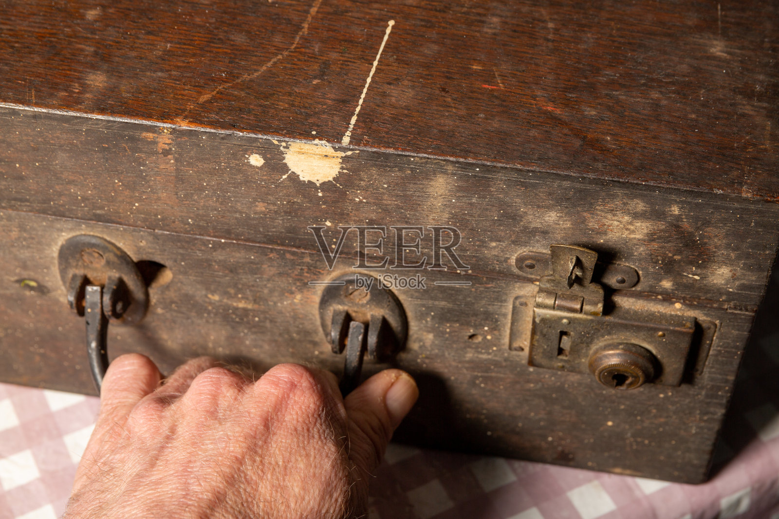 复古木盒子照片摄影图片