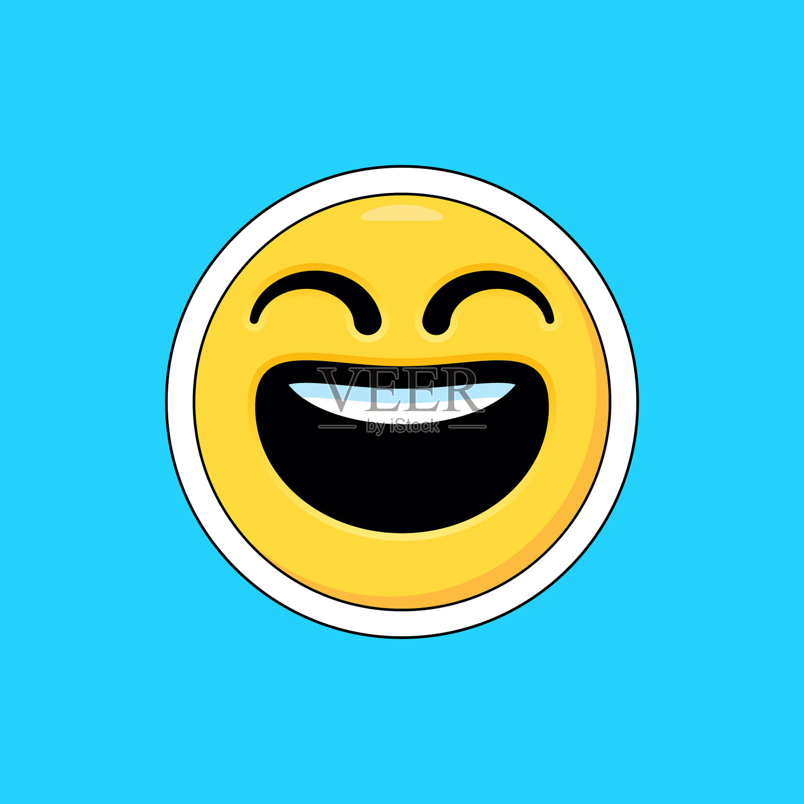 表情符号贴纸微笑插画图片素材