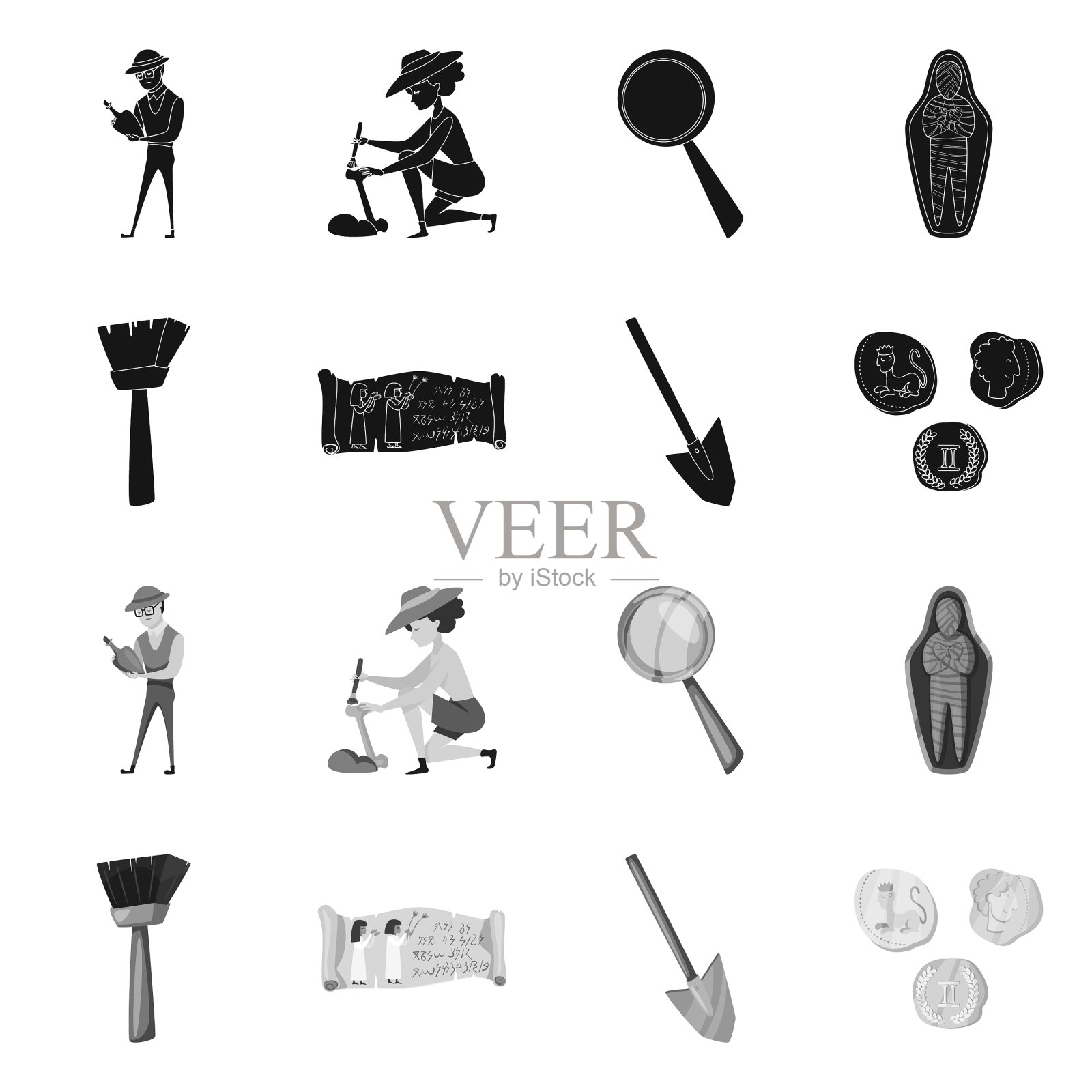 设计故事和项目标志集图标素材