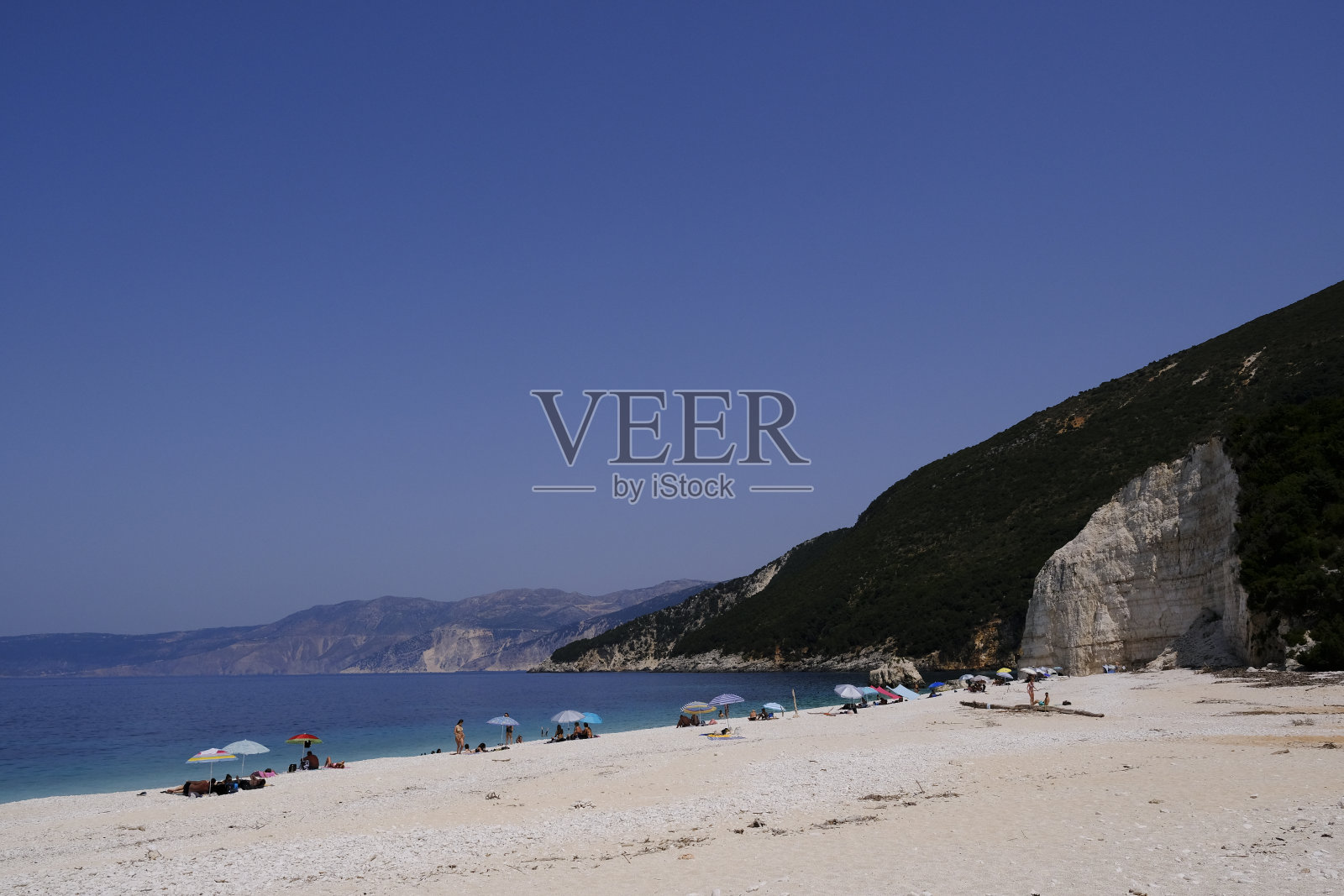 凯法利尼亚的Fteri海滩照片摄影图片