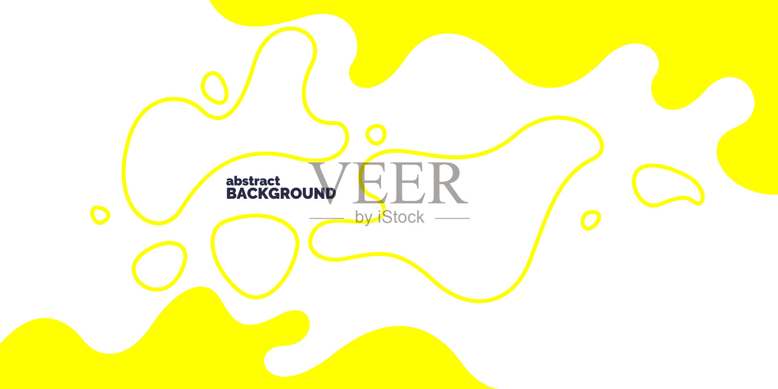 明亮的海报与动态波浪插画图片素材