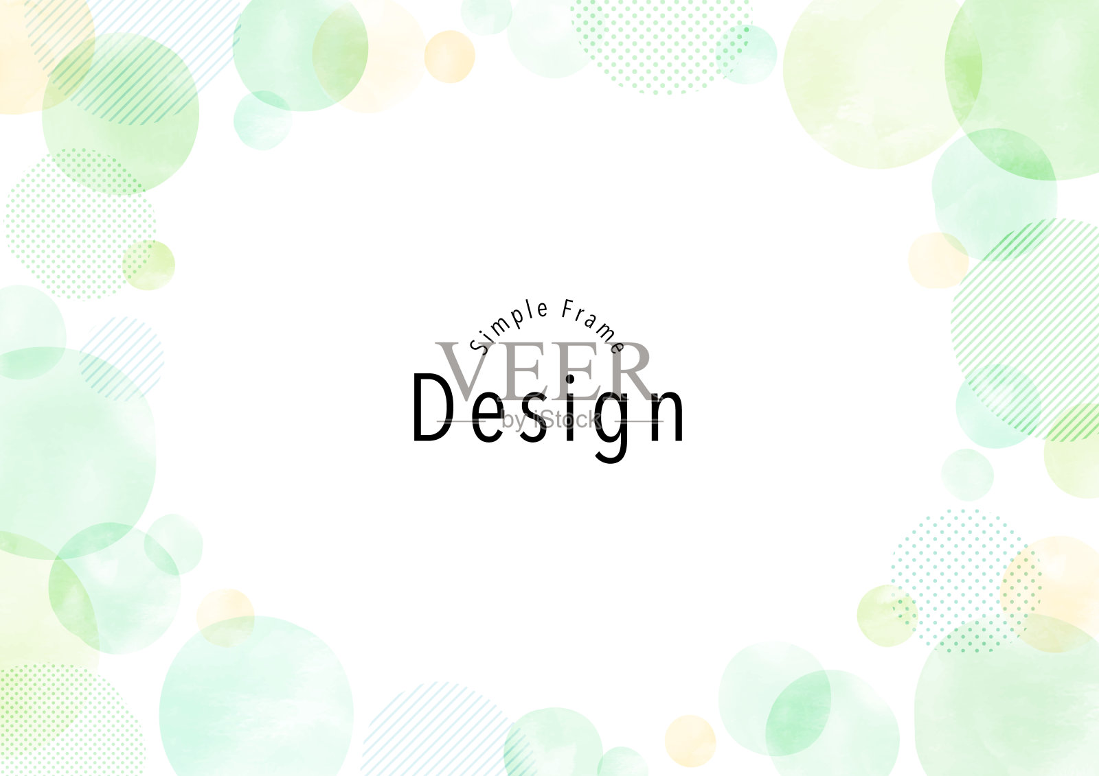 手绘水彩夏天简单的框架设计插画图片素材