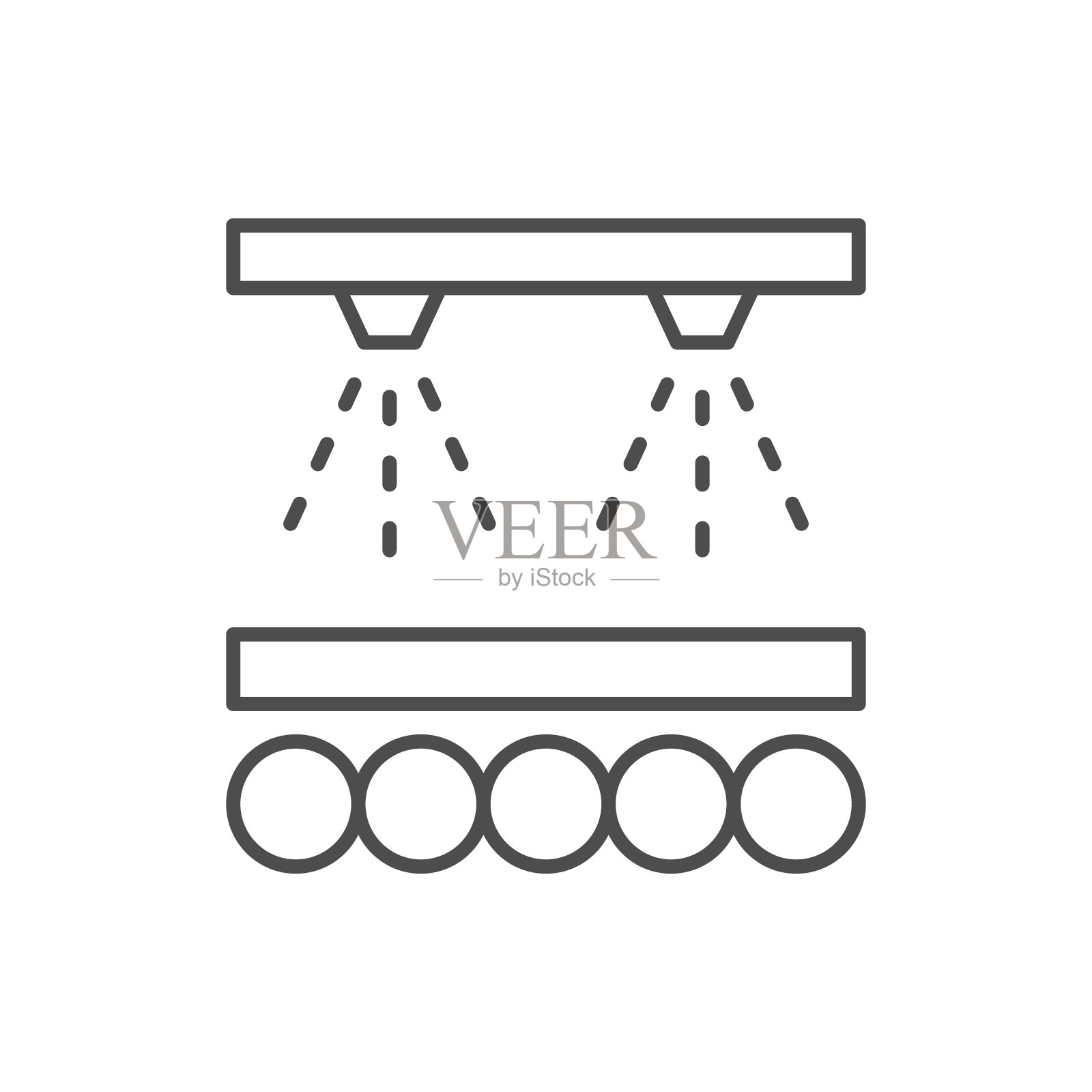 轧制金属冷却线图标插画图片素材