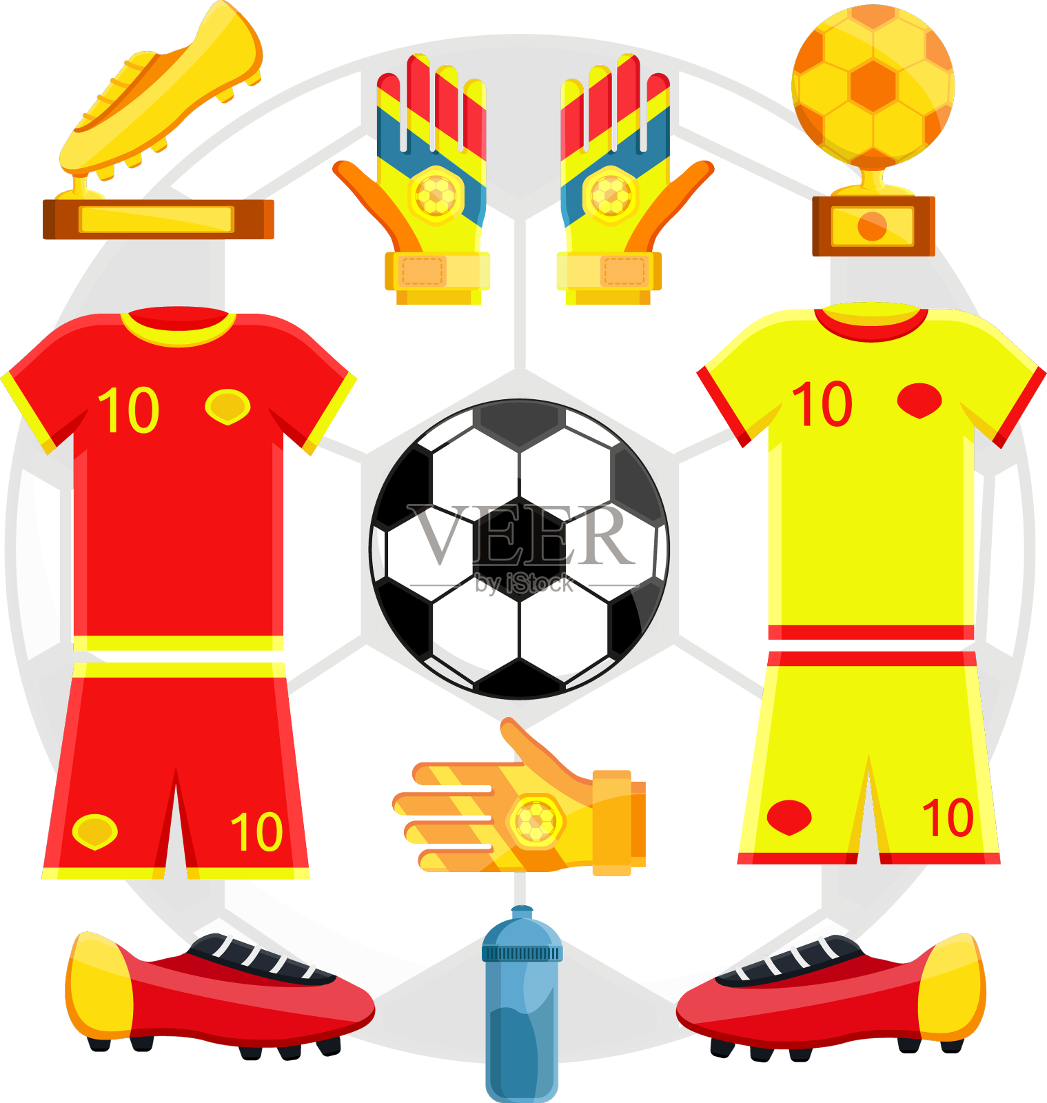 足球运动组设计元素图片