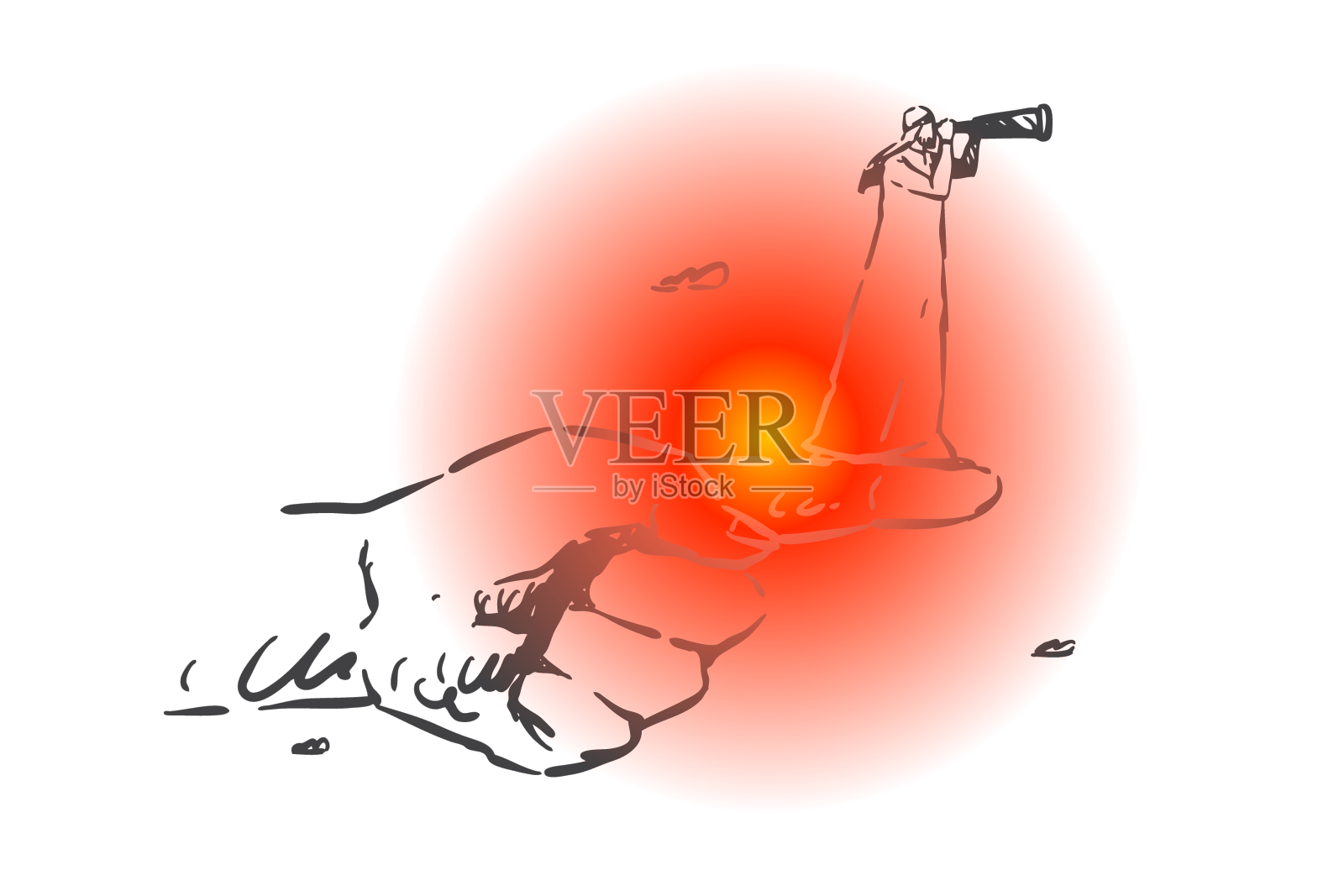 直观概念草图手绘孤立设计元素图片