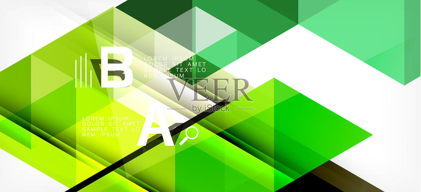 现代马赛克三角形模板背景大插画图片素材