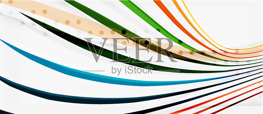 时髦的颜色条纹线条波浪伟大的设计插画图片素材