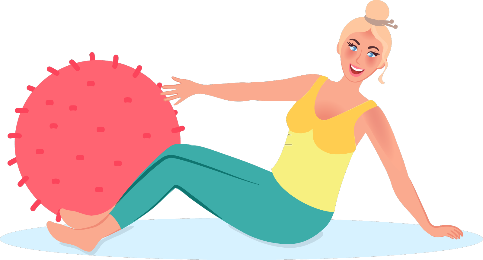 健康生活方式苗条女孩设计元素图片